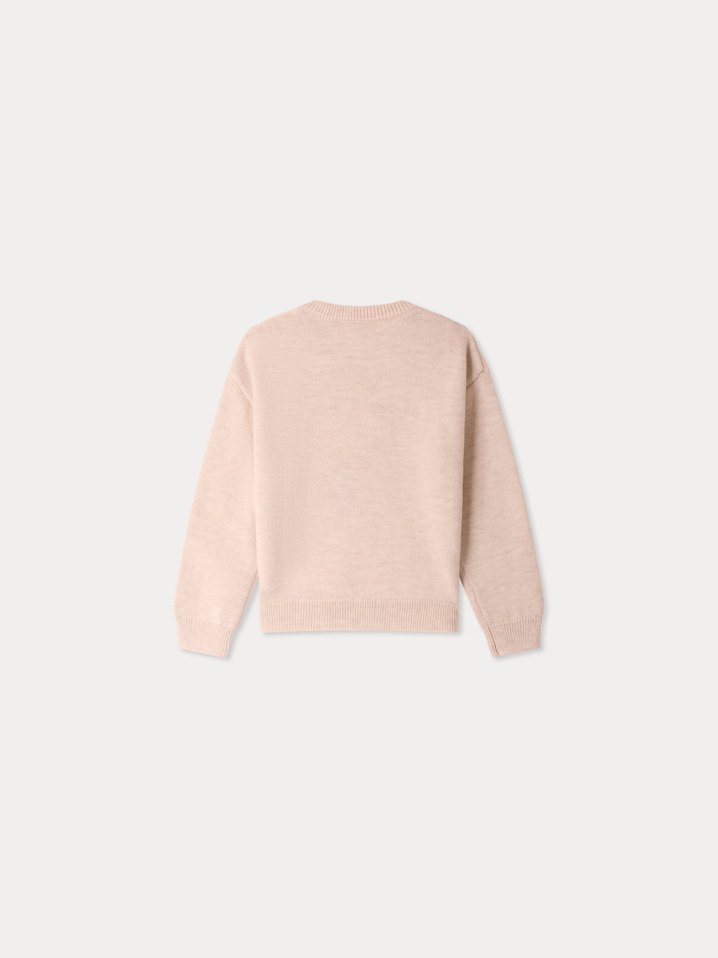 Tahini sweater with hand embroidered painter's workshop
