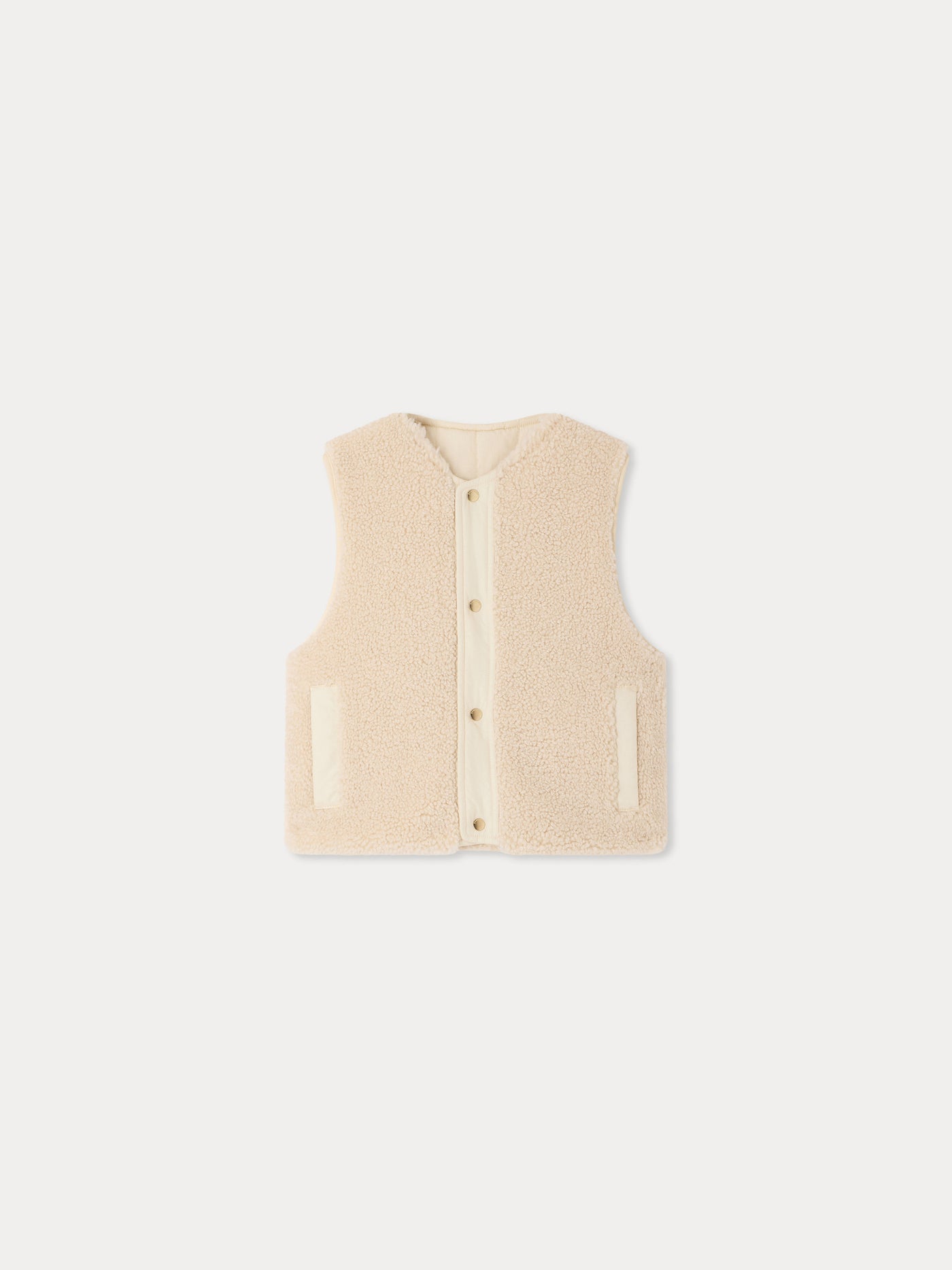 Maya reversible sleeveless faux fur jacket