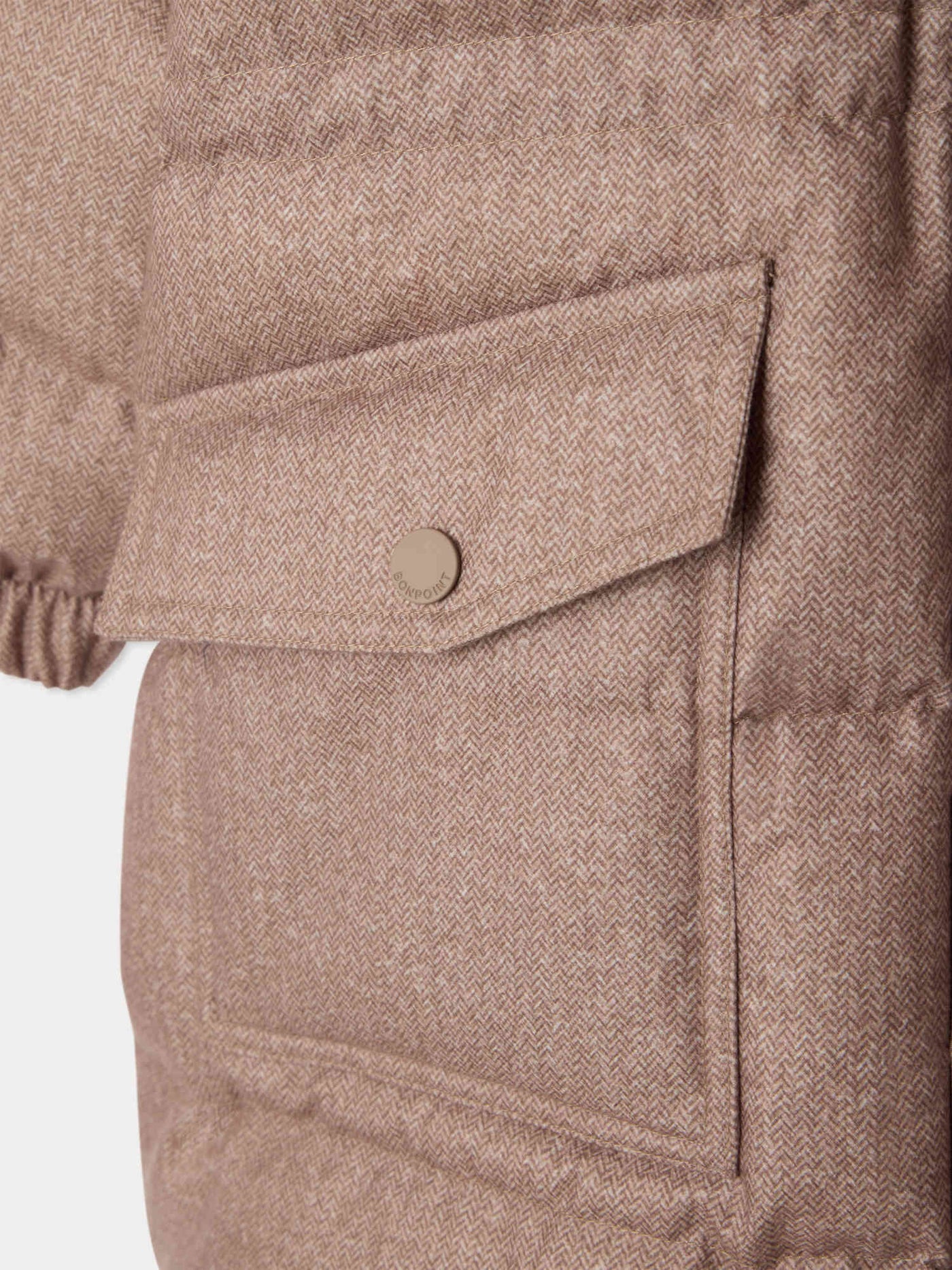 Moirana long padded jacket waterproof with removable fur hood