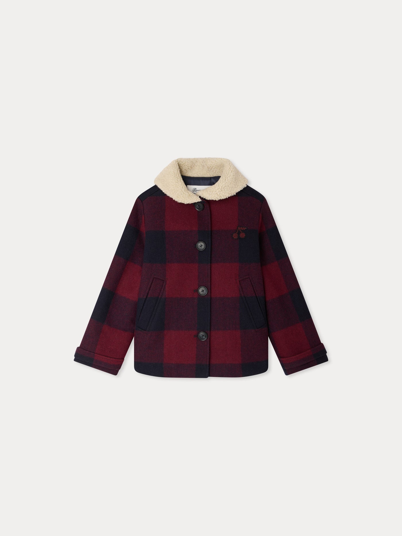 Morgana checked shawl-collar jacket