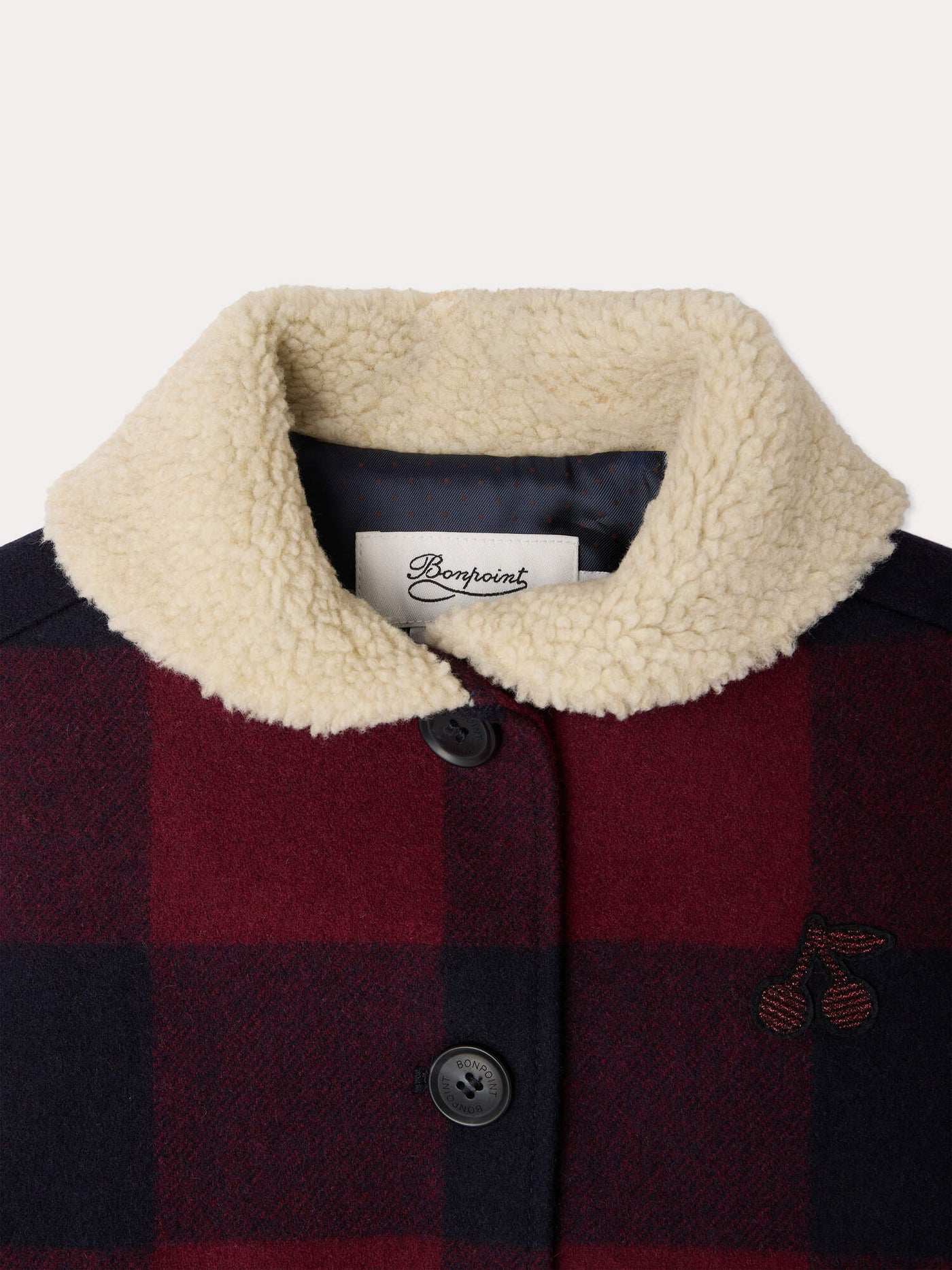 Morgana checked shawl-collar jacket