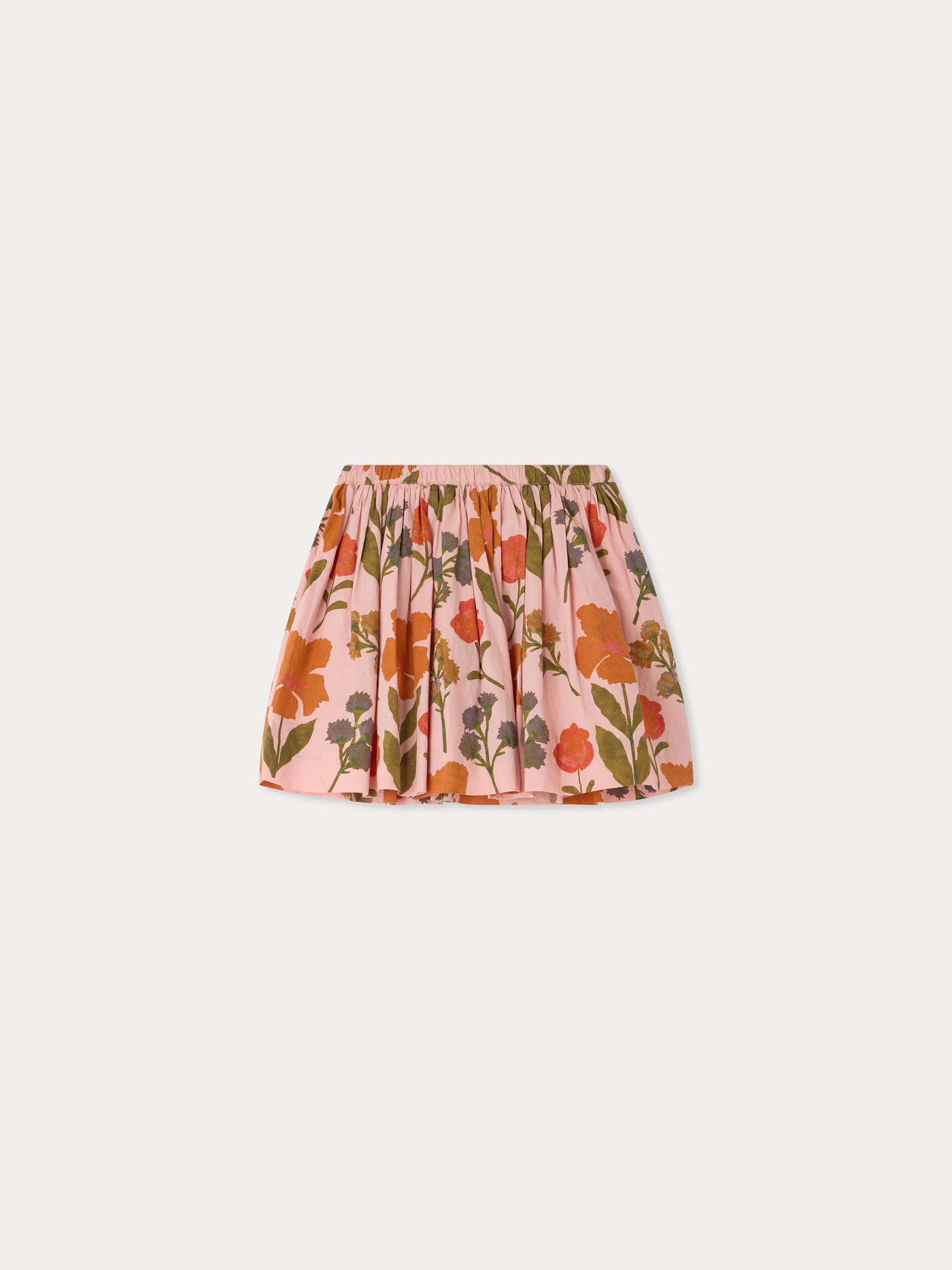 Suzon skirt in organic cotton poplin flower print