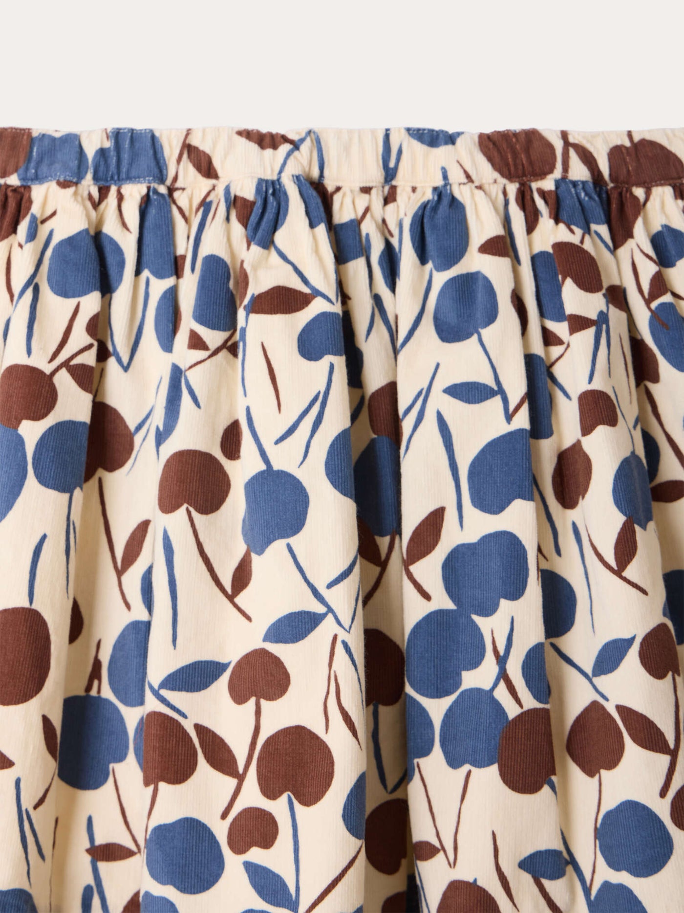 Suzon skirt in printed velvet and organic cotton