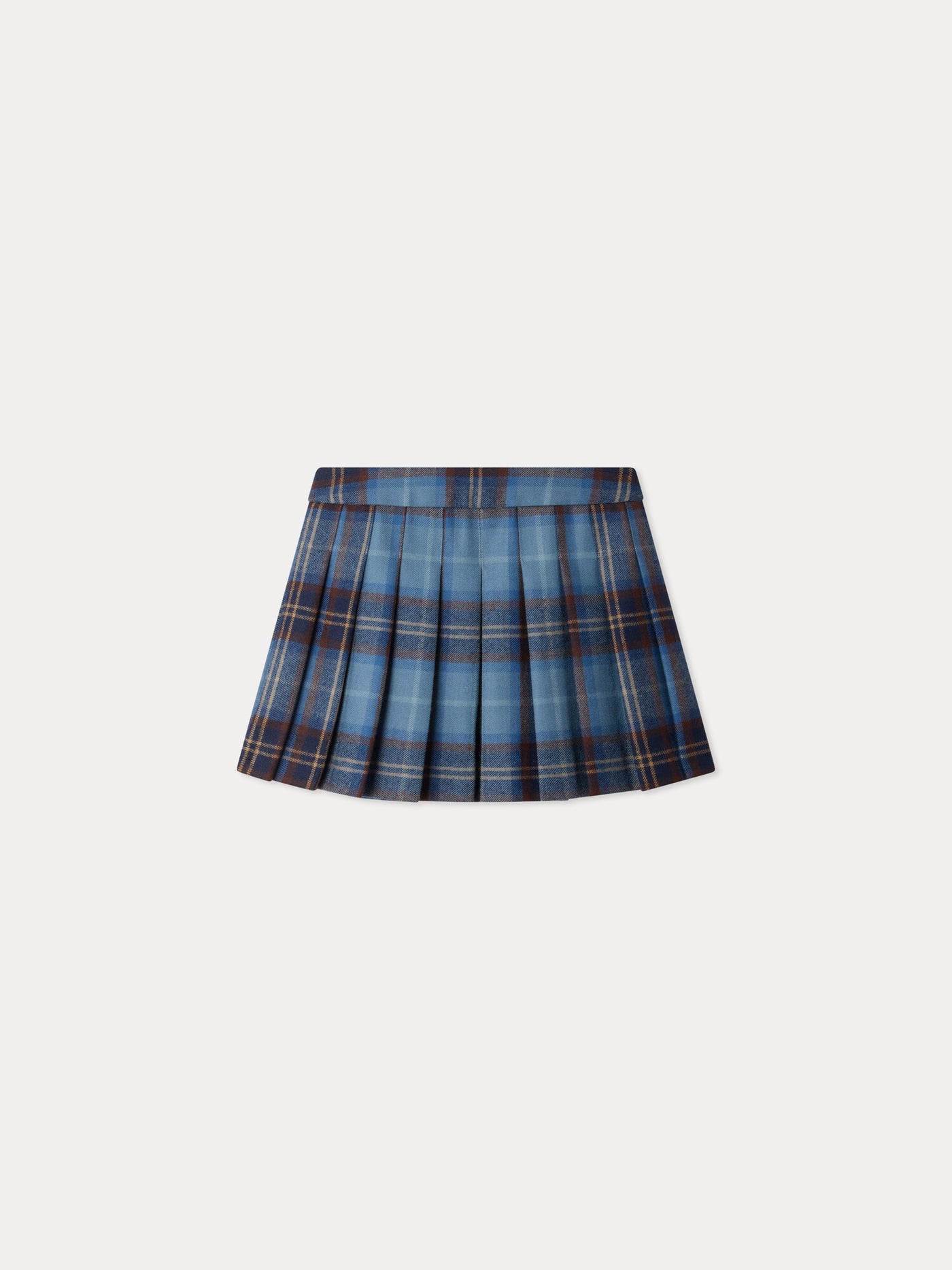 Molk navy tartan kilt skirt in wool