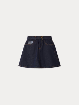 Bonpoint x Maison Kitsuné Minnah denim skirt in organic cotton