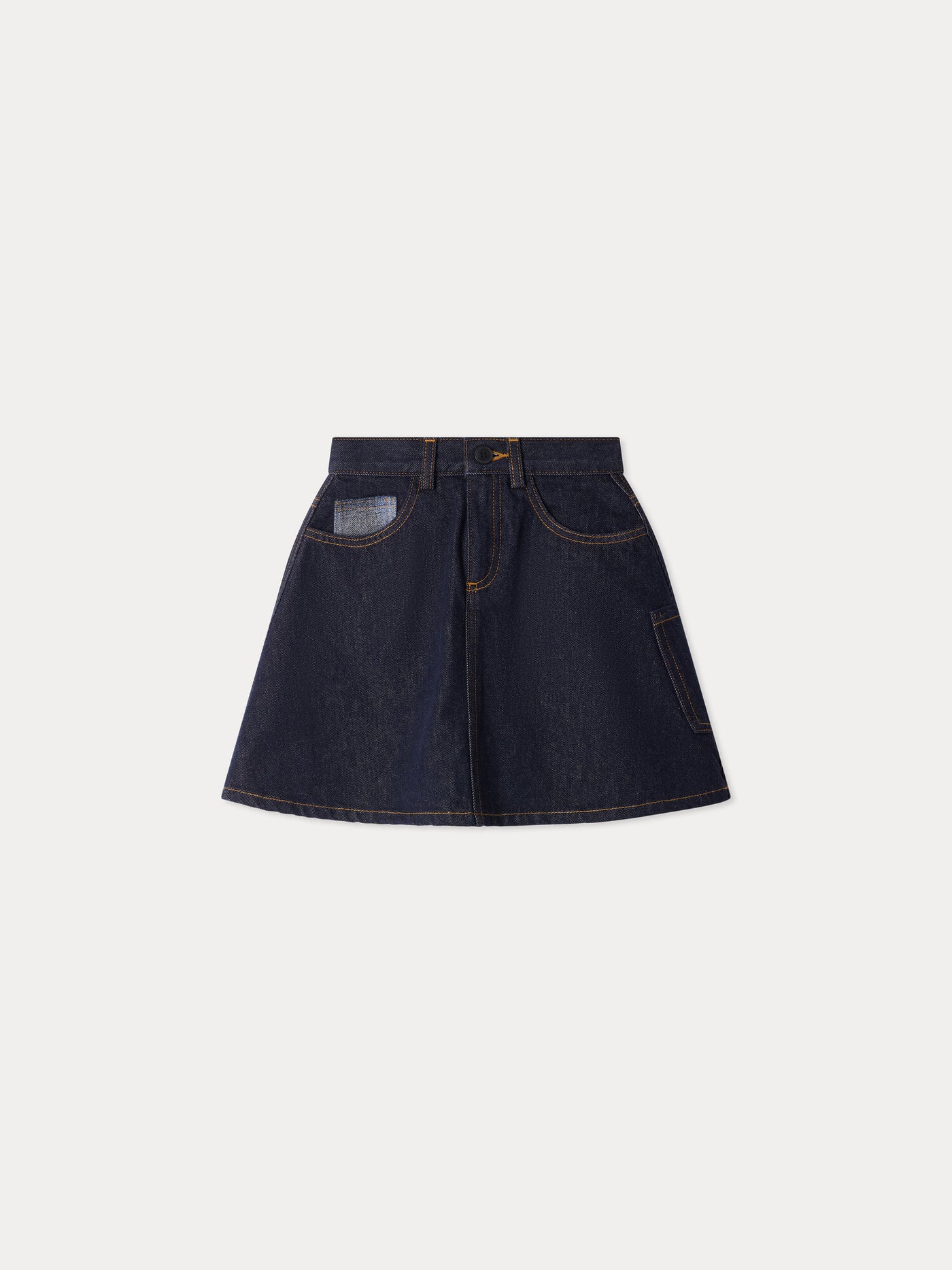 Bonpoint x Maison Kitsuné Minnah denim skirt in organic cotton