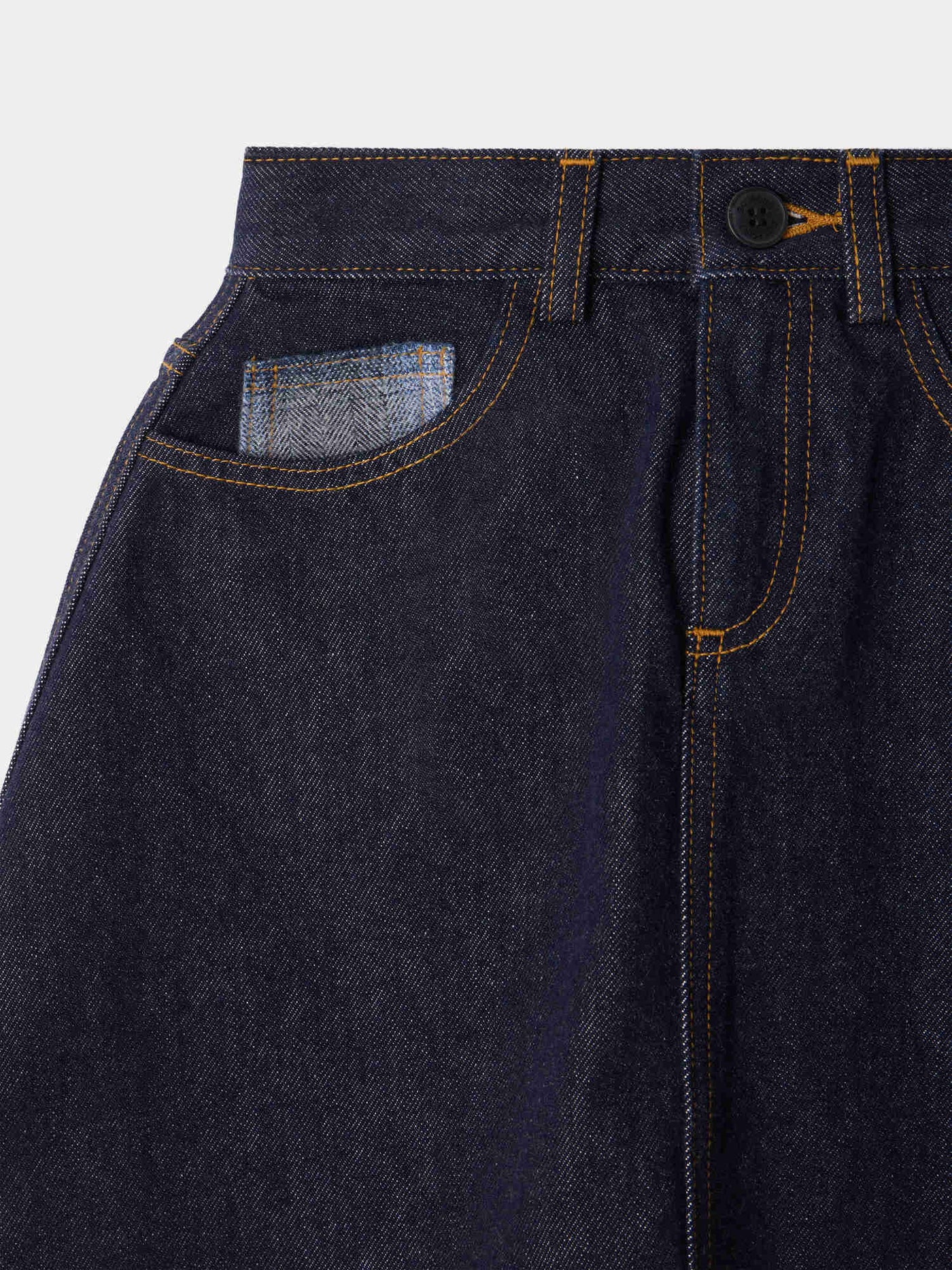 Bonpoint x Maison Kitsuné Minnah denim skirt in organic cotton