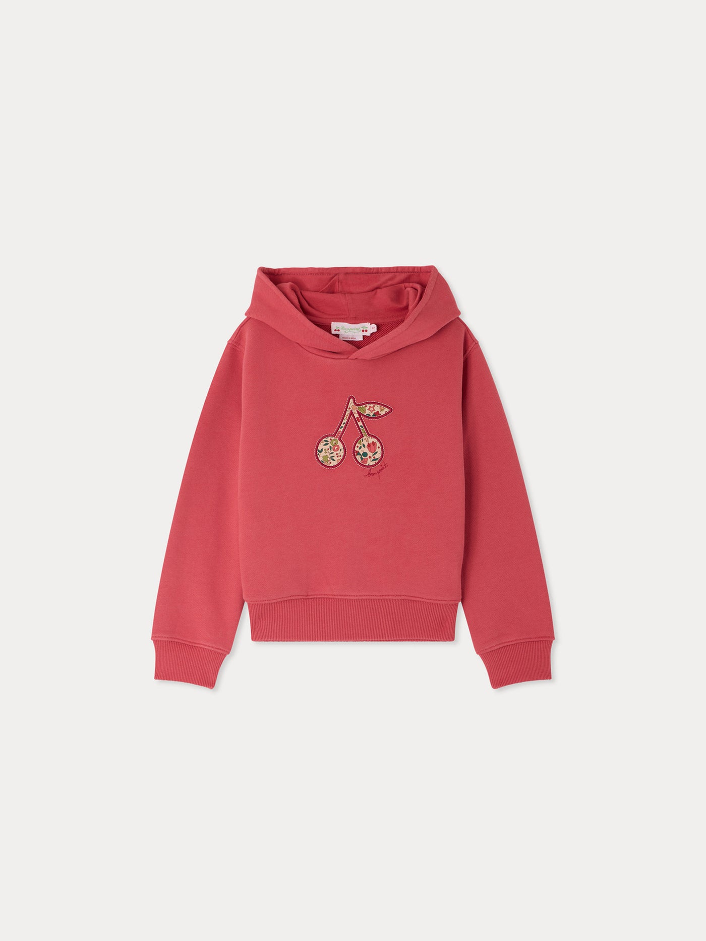 Tita sweatshirt with cherry motif in Liberty fabric organic cotton