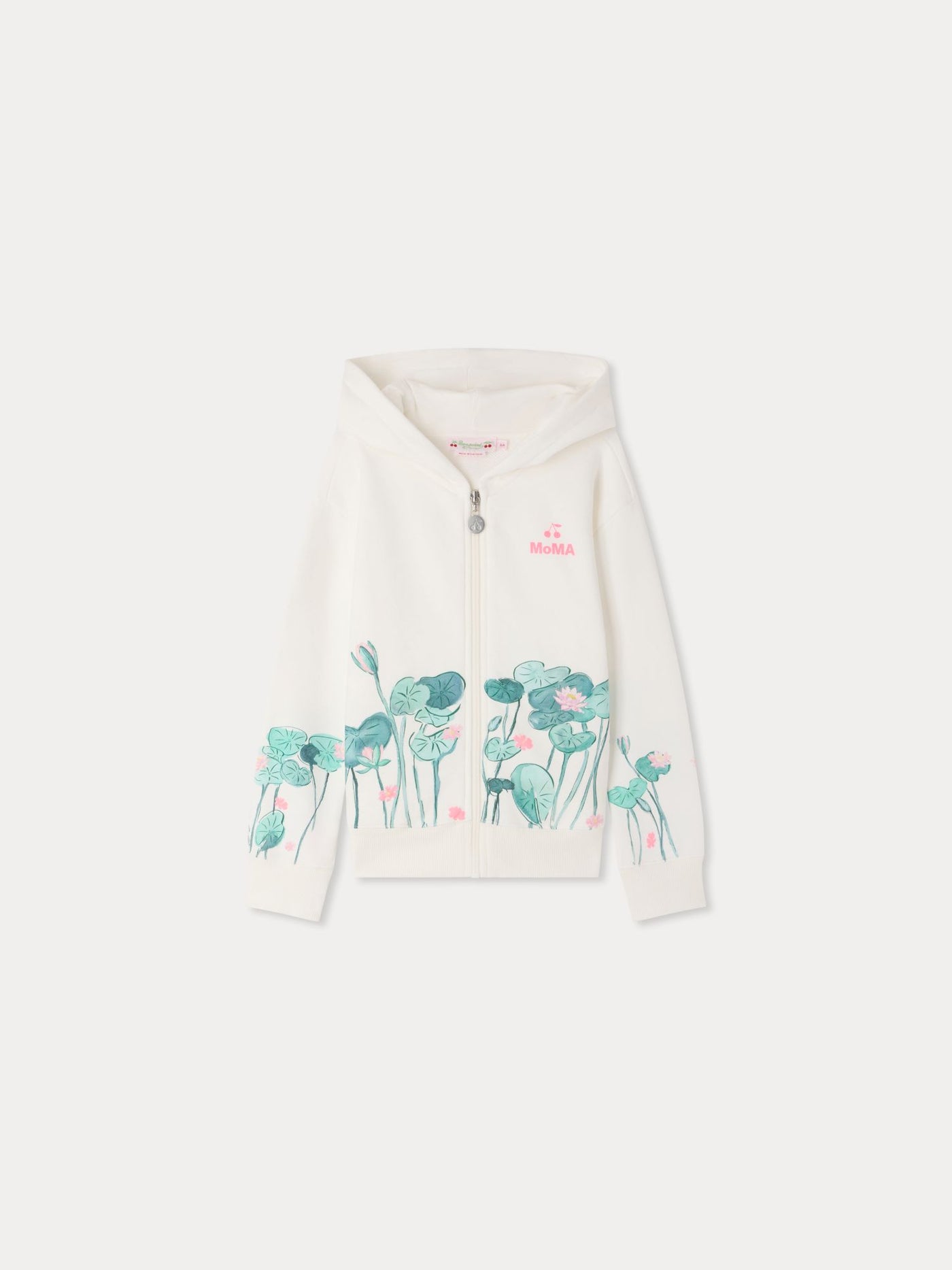 Bonpoint x MoMA Talent sweatshirt with water lily print in organic cotton