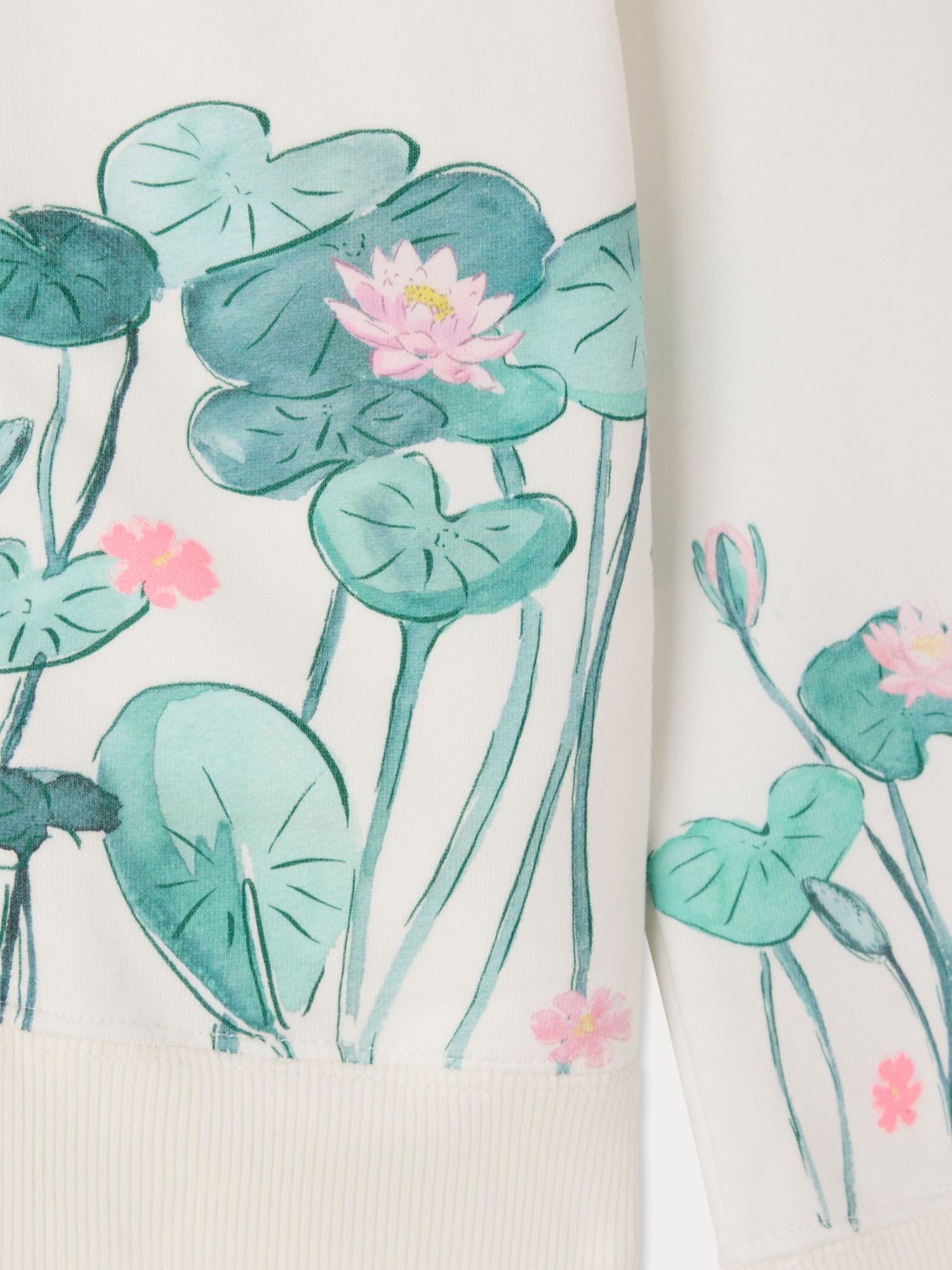 Bonpoint x MoMA Talent sweatshirt with water lily print in organic cotton