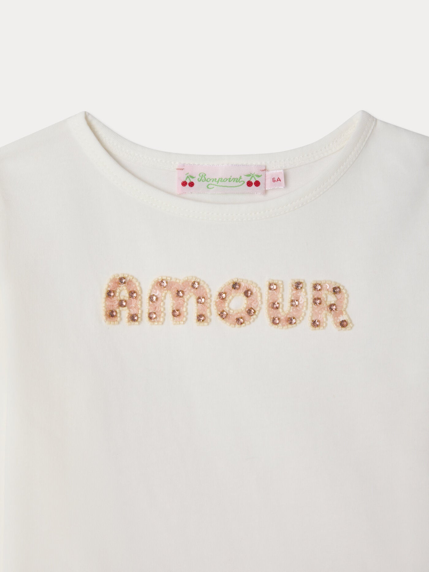 Tidjiane t-shirt with hand-embroidered love motif
