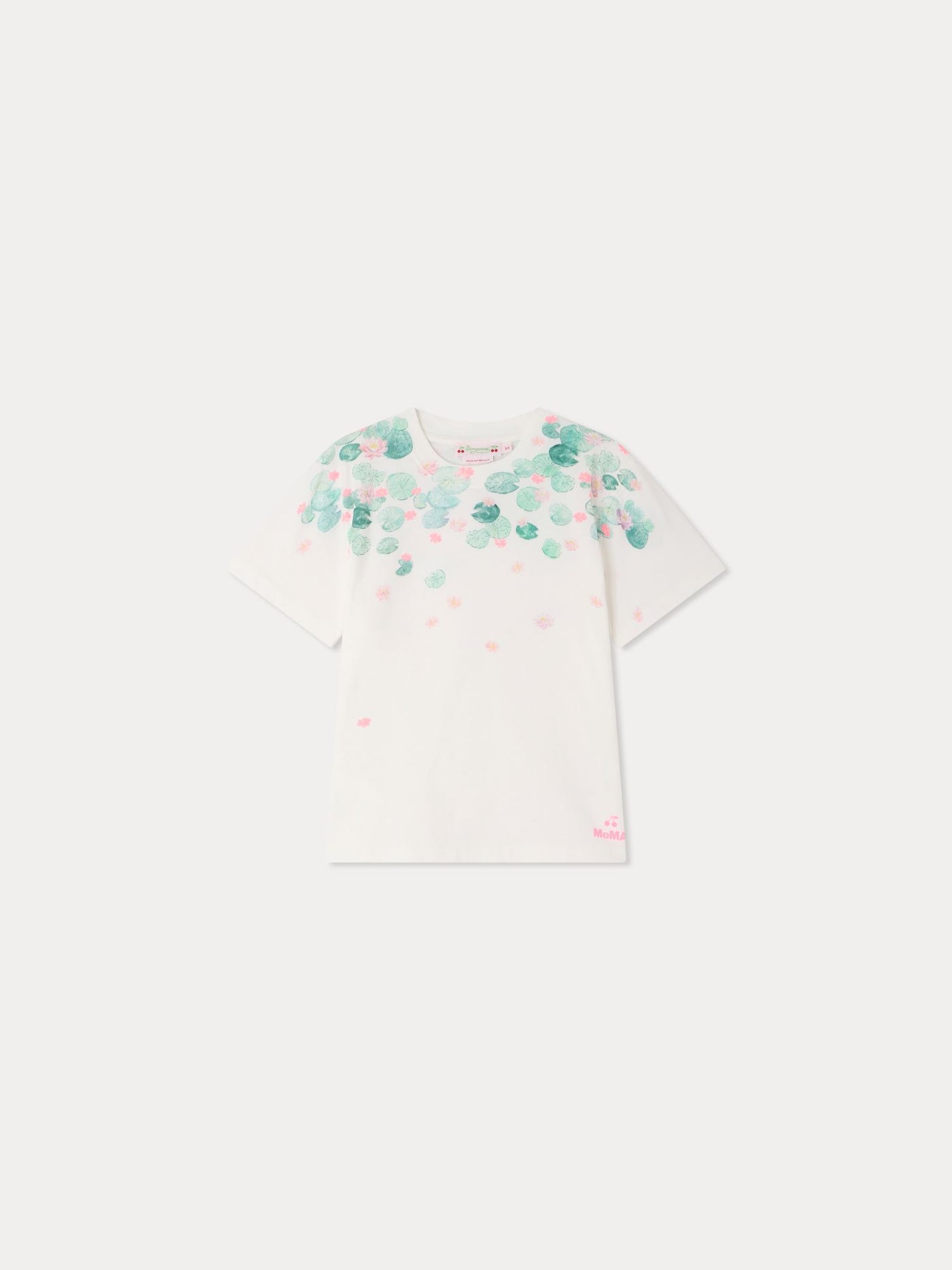 Bonpoint x MoMA Thida t-shirt with water lily print in organic cotton