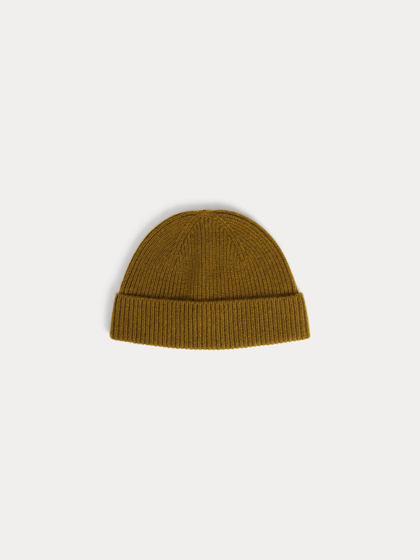 Benny green cashmere beanie with turn-up
