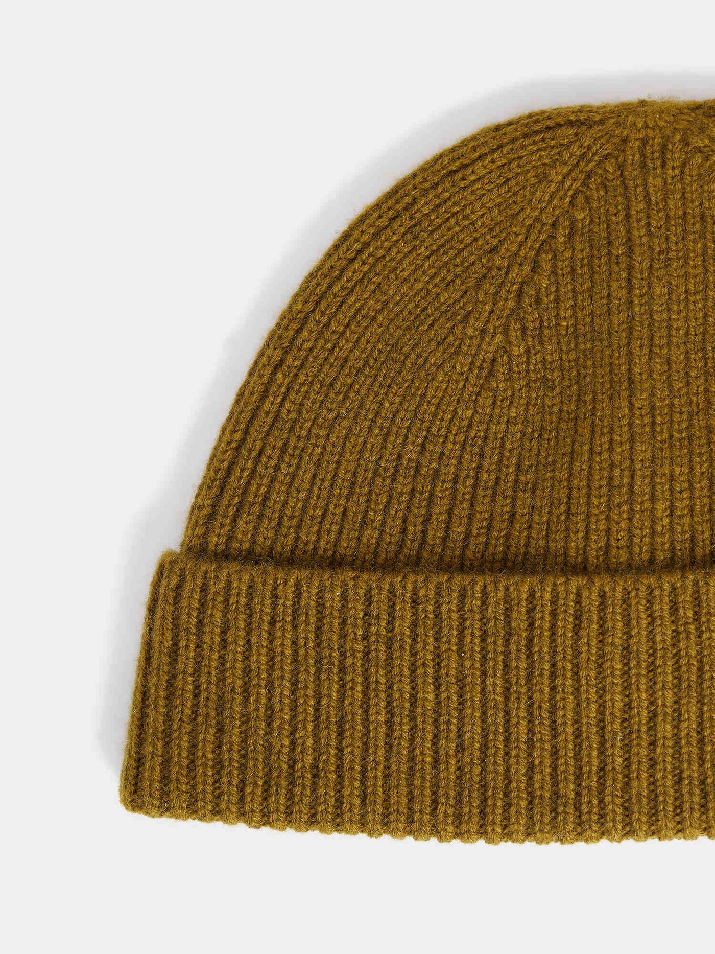 Benny green cashmere beanie with turn-up