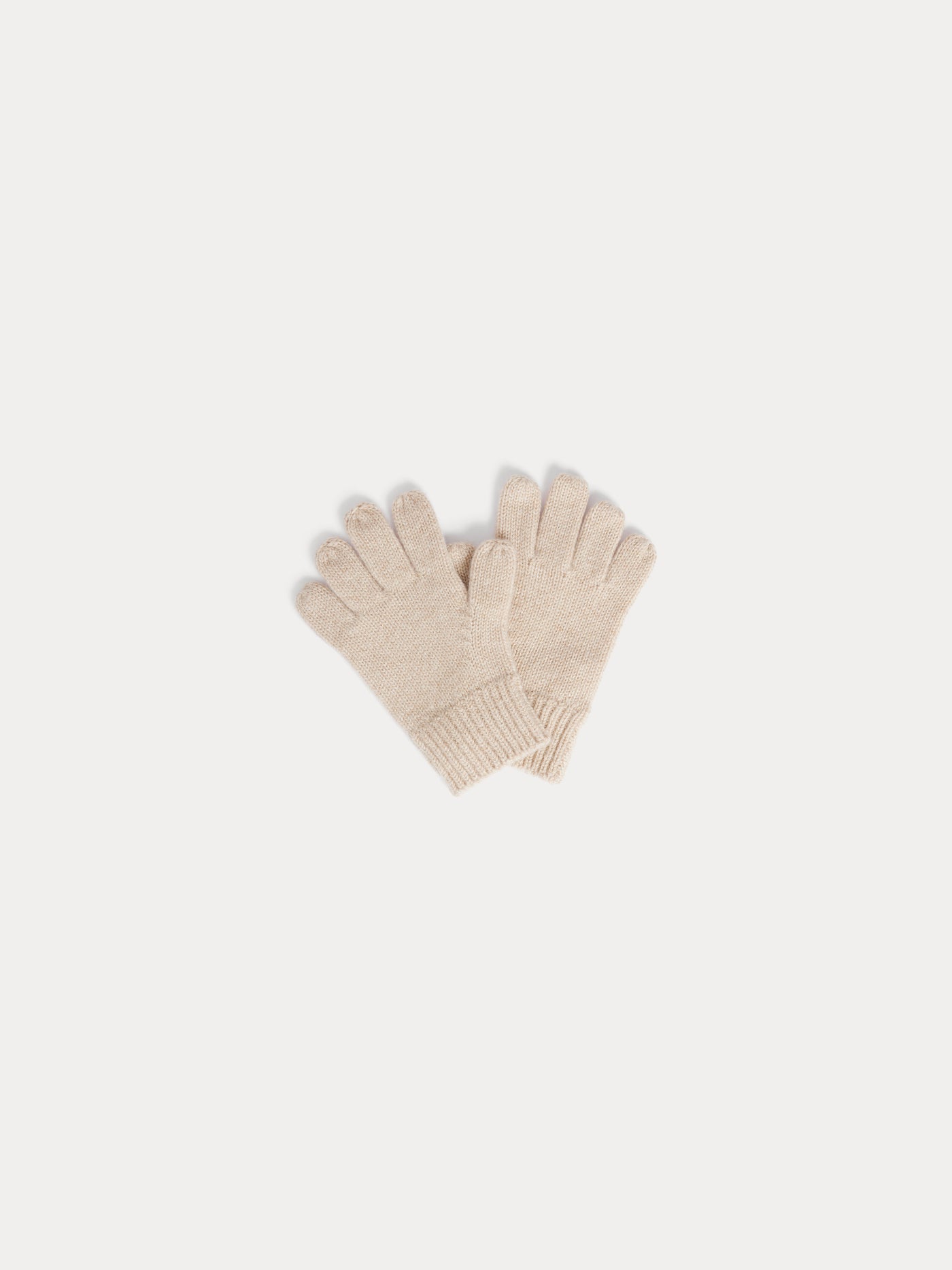 Birk mottled beige cashmere gloves