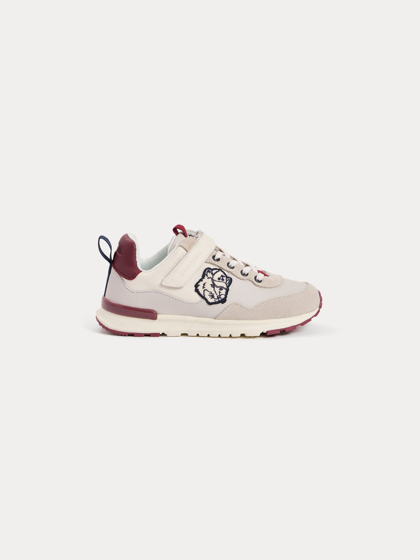 Bonpoint x Maison Kitsuné Geno sneakers with fox patch in leather