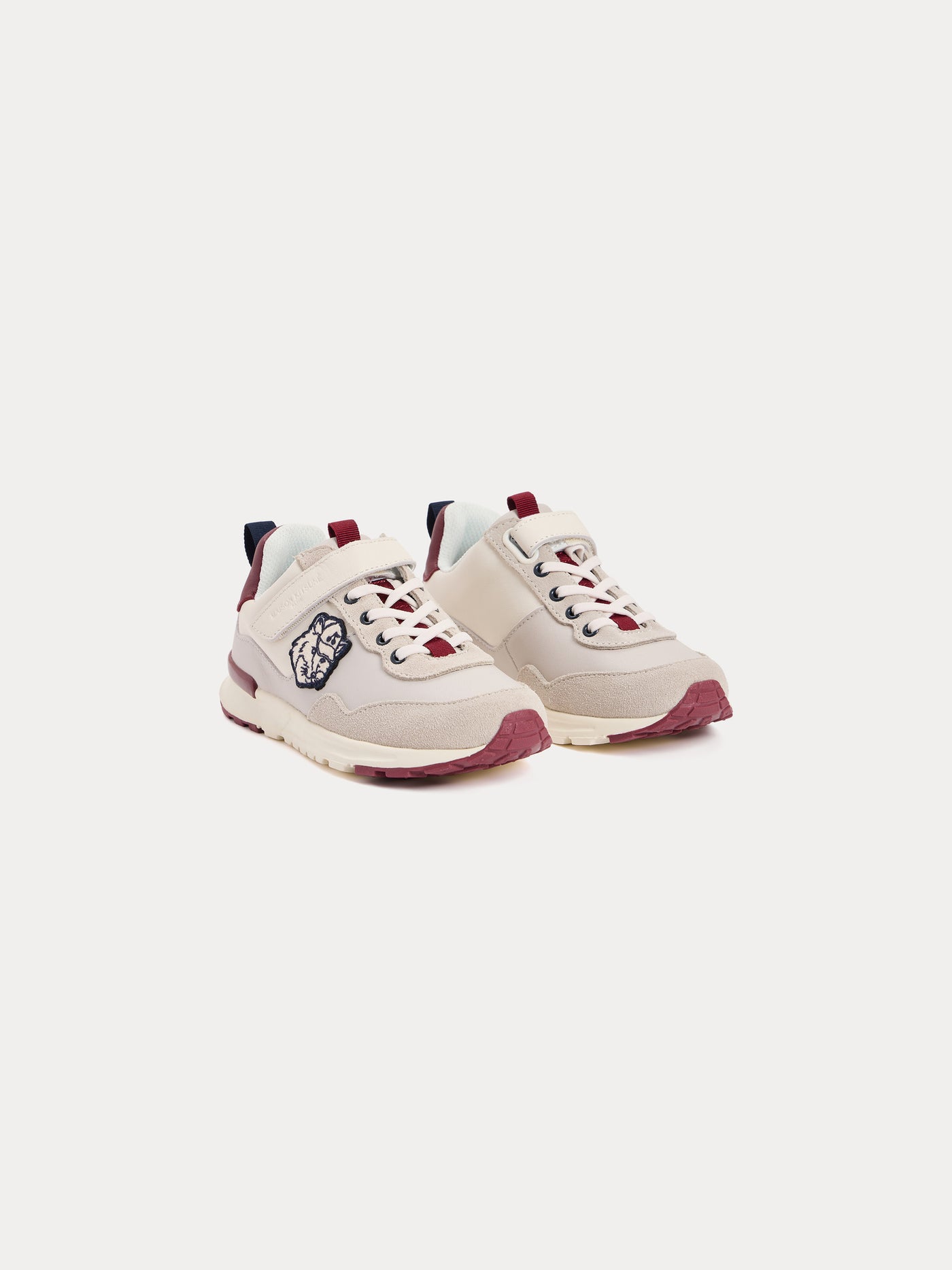 Bonpoint x Maison Kitsuné Geno sneakers with fox patch in leather