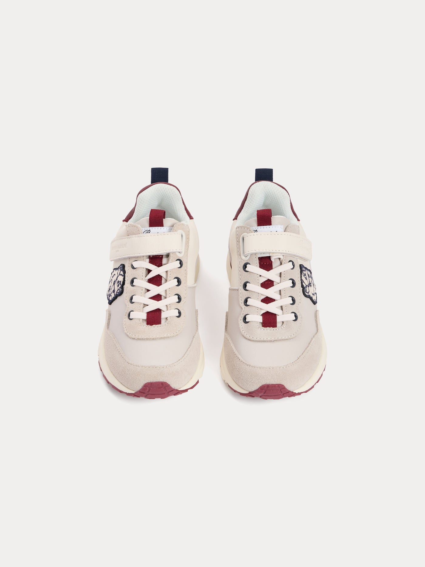 Bonpoint x Maison Kitsuné Geno sneakers with fox patch in leather