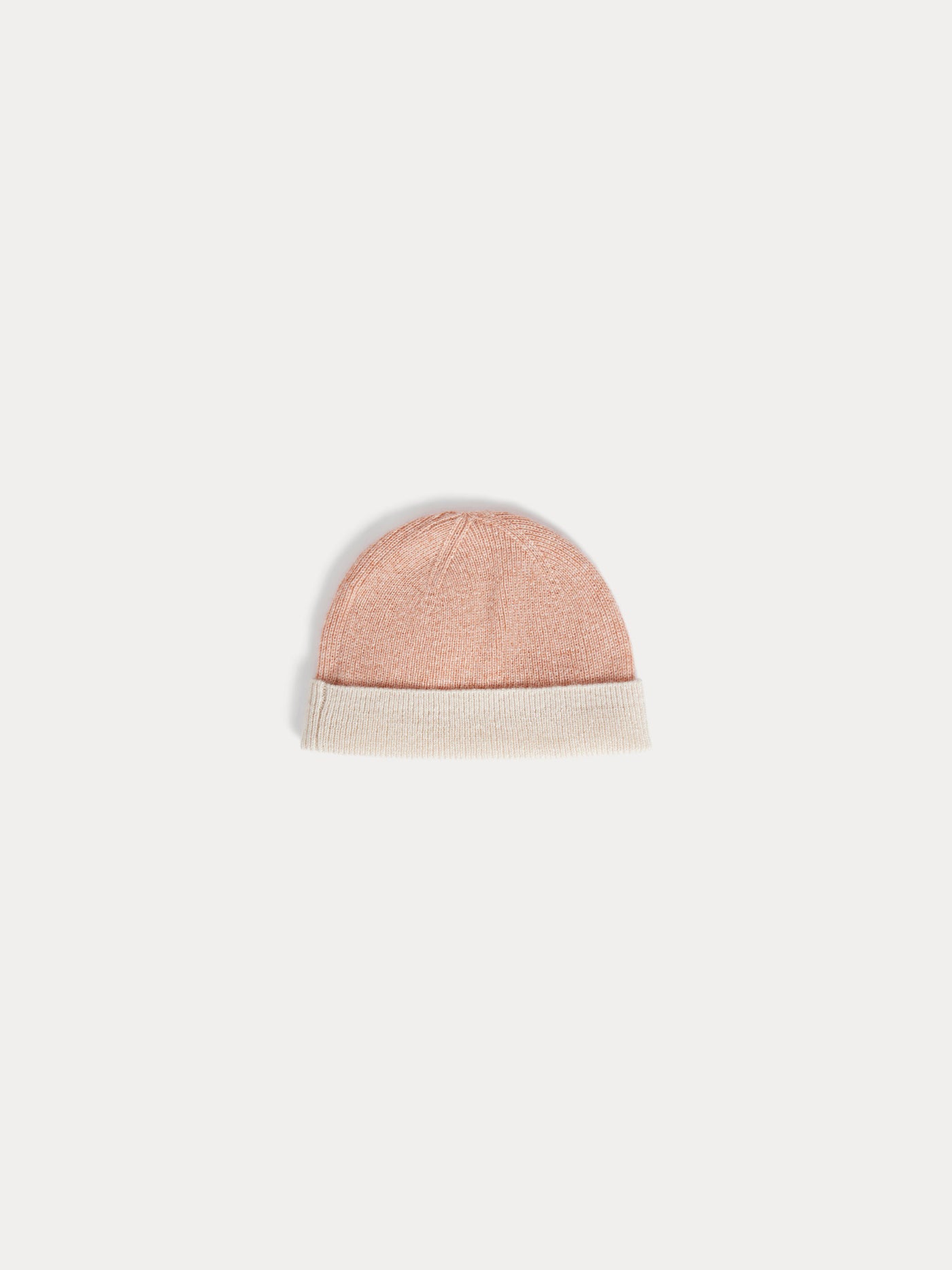 Darbo pink two-tone hat with turned-up brim in cashmere