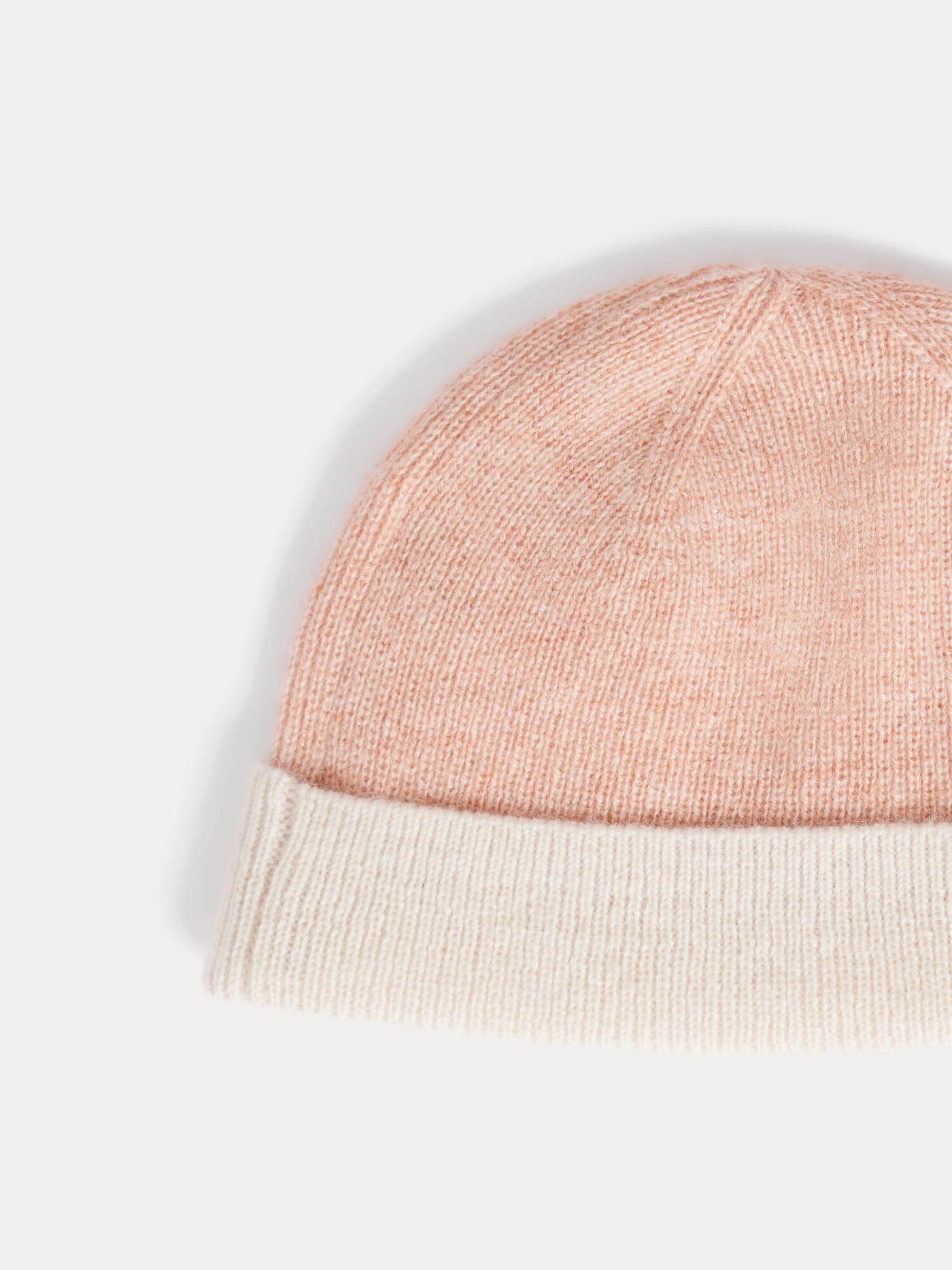 Darbo pink two-tone hat with turned-up brim in cashmere