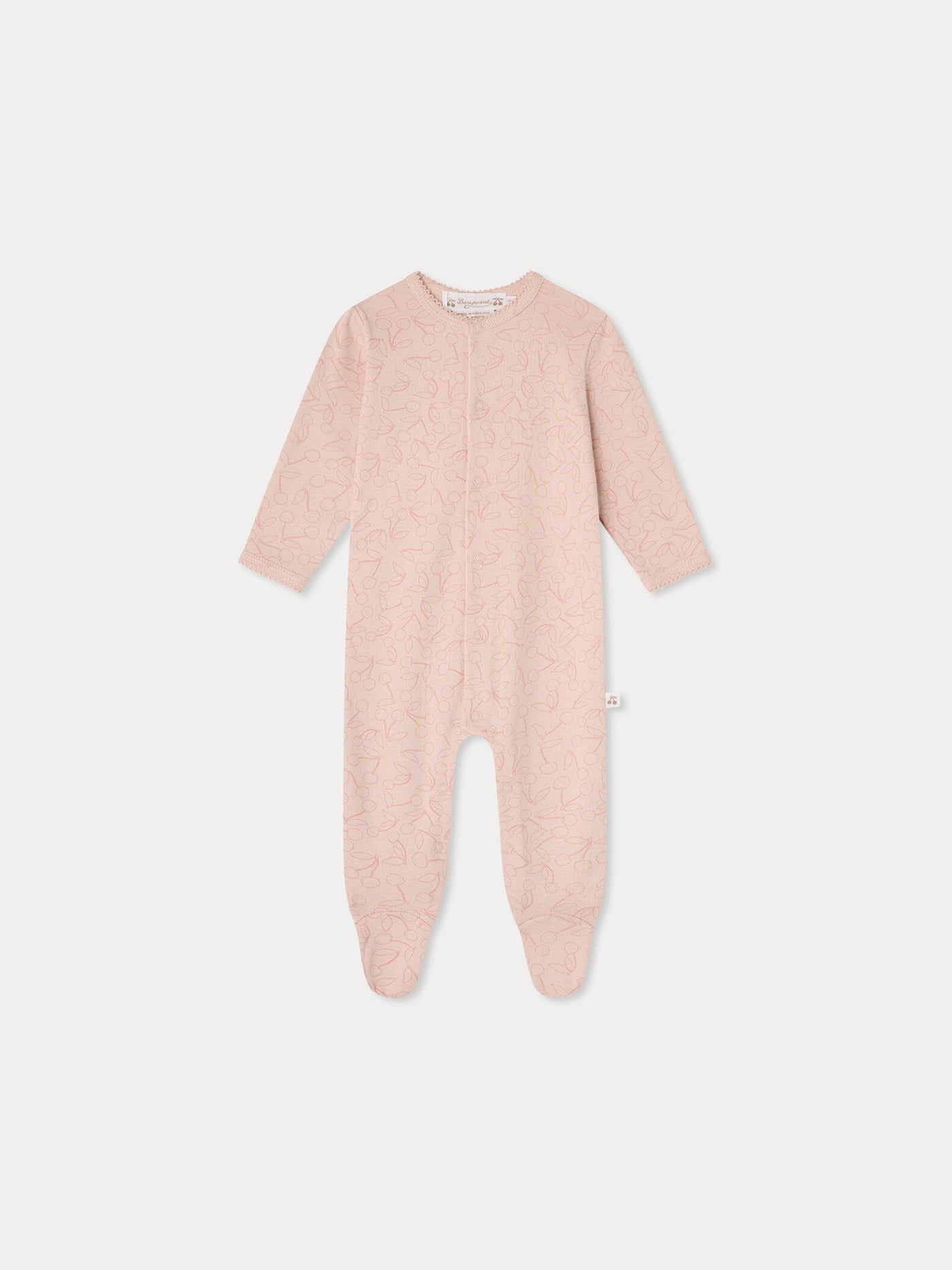 Golco pyjamas with cherry pattern in organic cotton