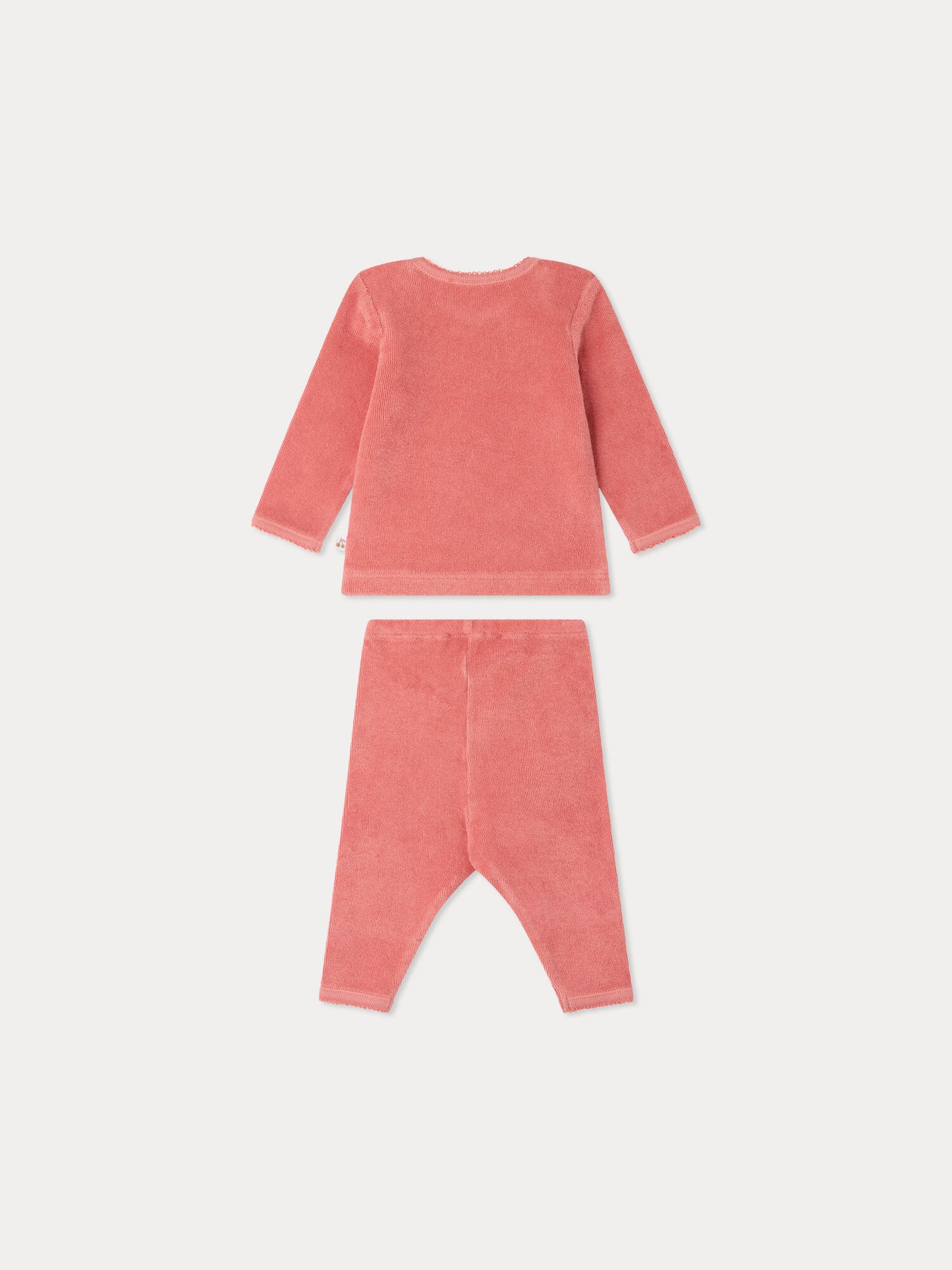 Timi set in pink organic terry cotton