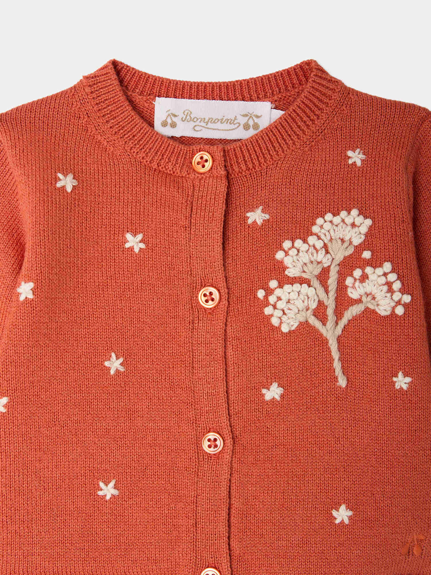 Melnie set in knit and hand embroidered • Bonpoint Melnie set in knit and hand embroidered • Bonpoint