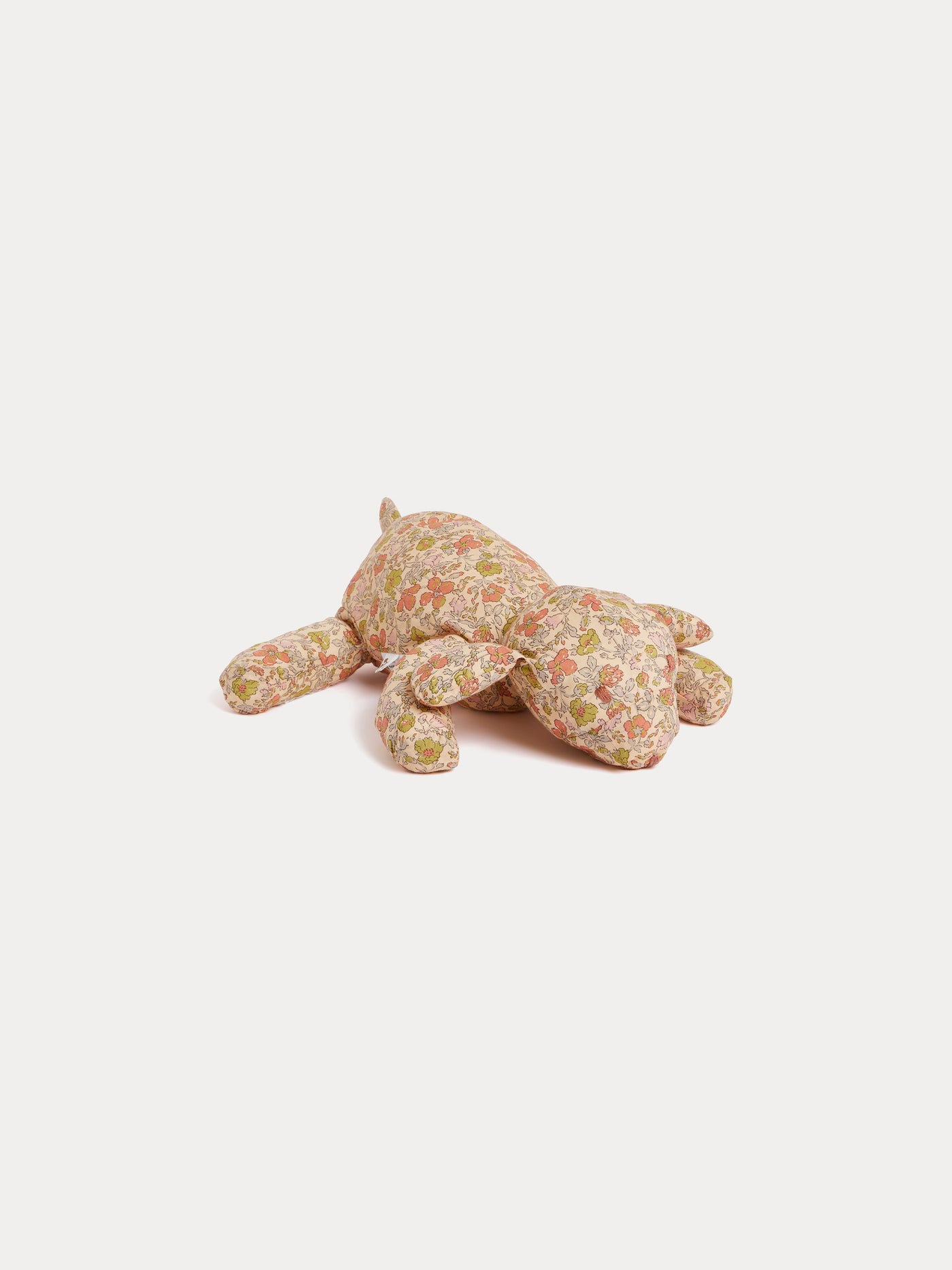 Aimer dog plush toy in yellow Liberty fabric in organic cotton