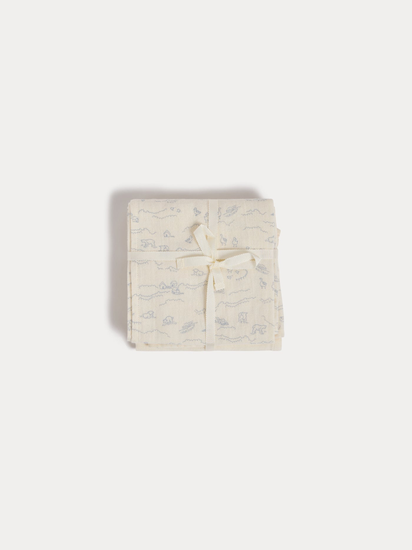 Doudou swaddle blanket with sheep print in organic cotton