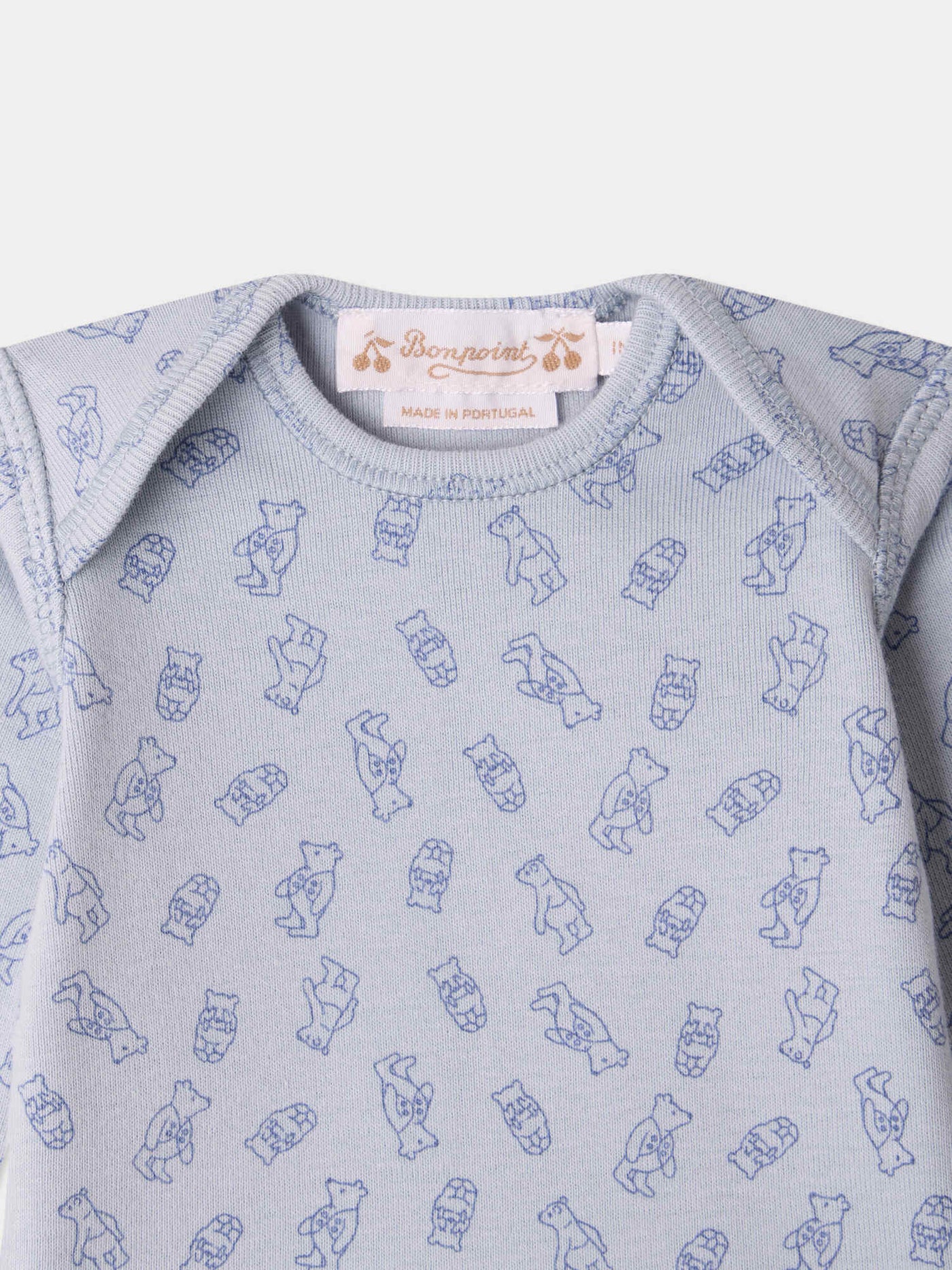 Timi set with teddy bear print in organic cotton