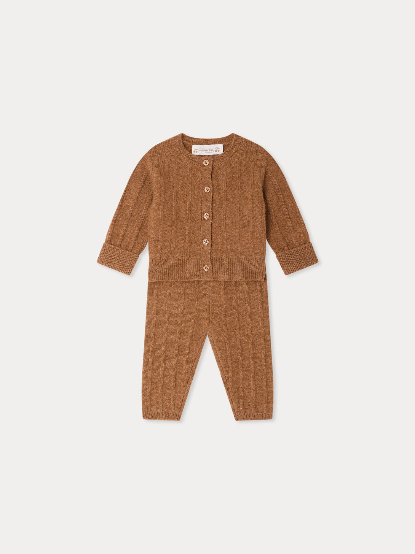 Maxence set with fancy stitch in cashmere