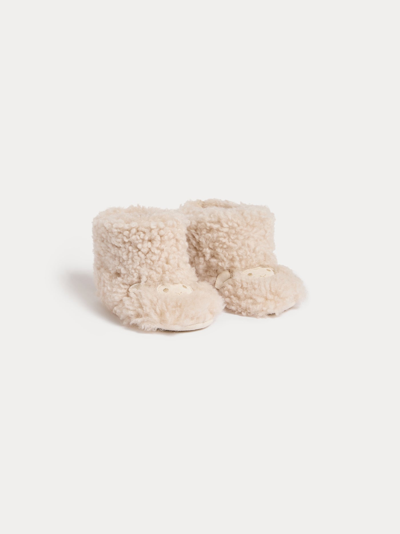 Mory soft shoes with shearling in leather