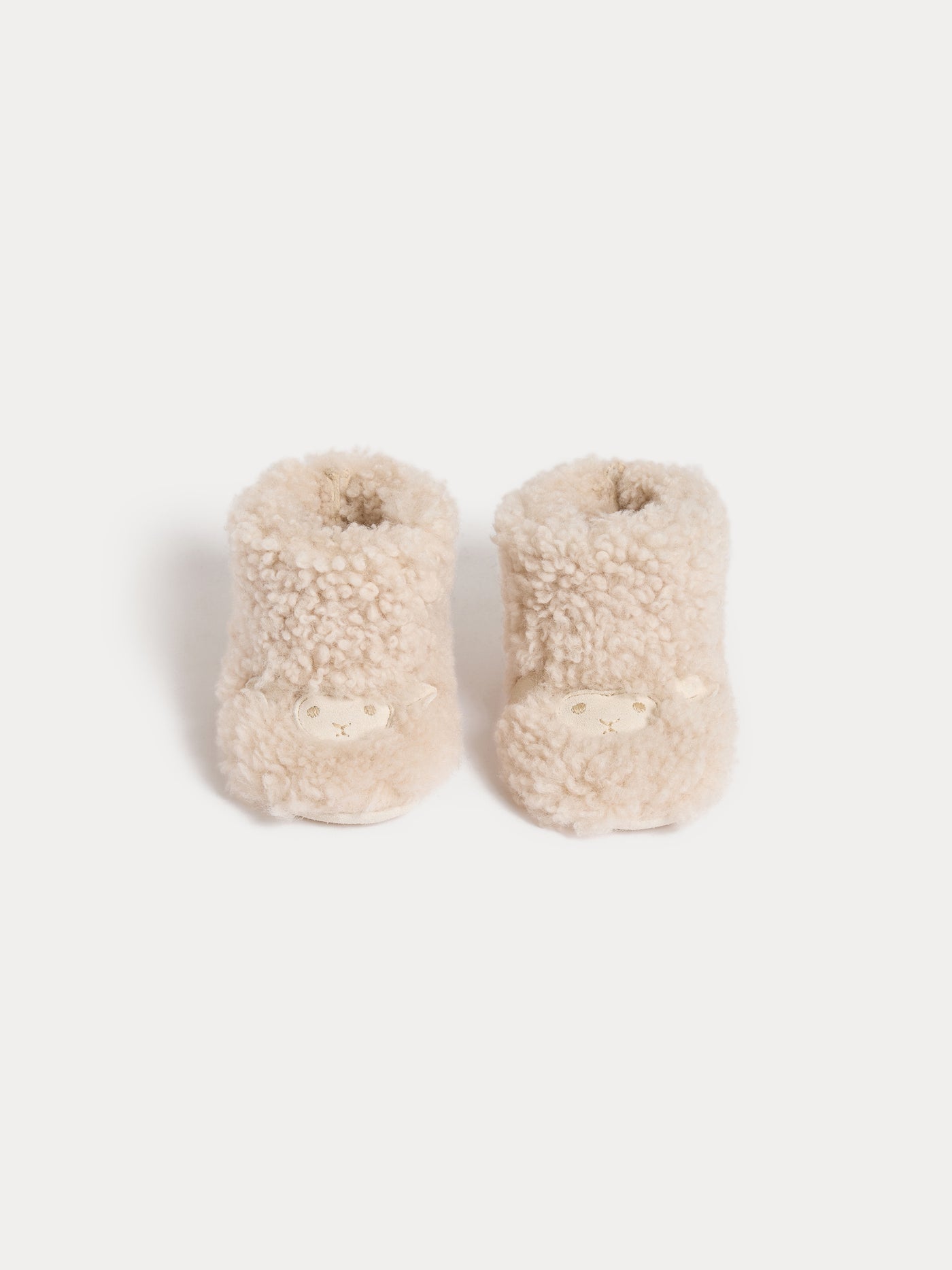 Mory soft shoes with shearling in leather