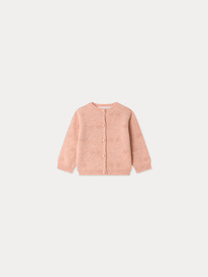 Tibile baby cardigan with cherries in cashmere