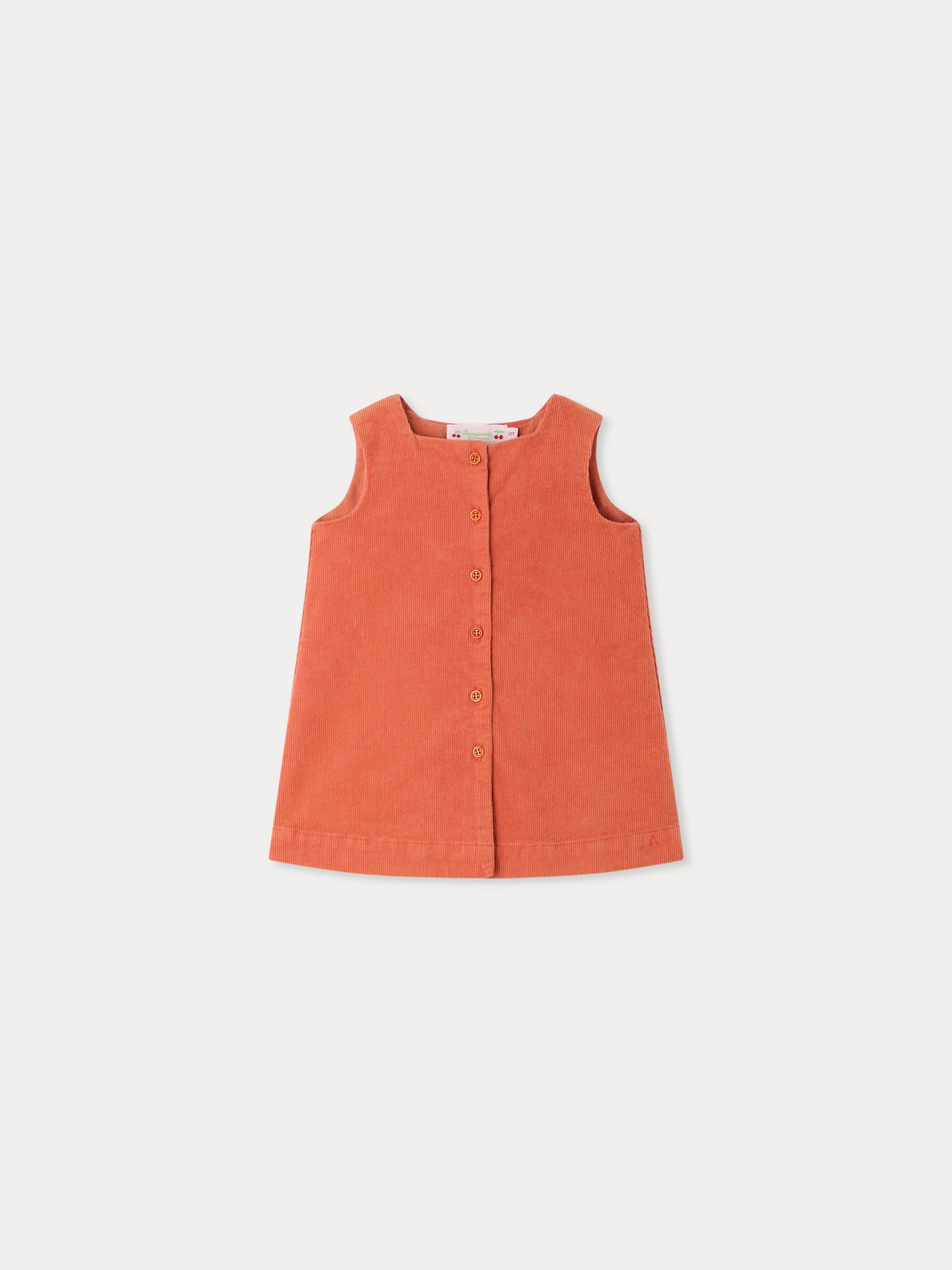 Jacquine baby dress in organic cotton velvet