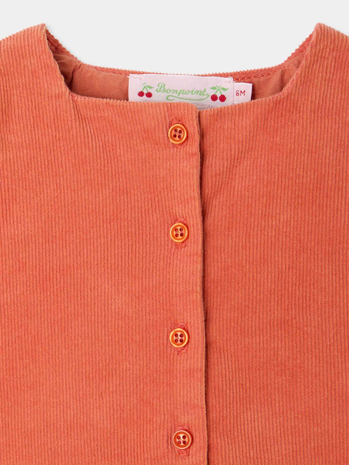 Jacquine baby dress in organic cotton velvet