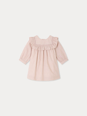 Meiki baby hand-embroidered dress in organic cotton