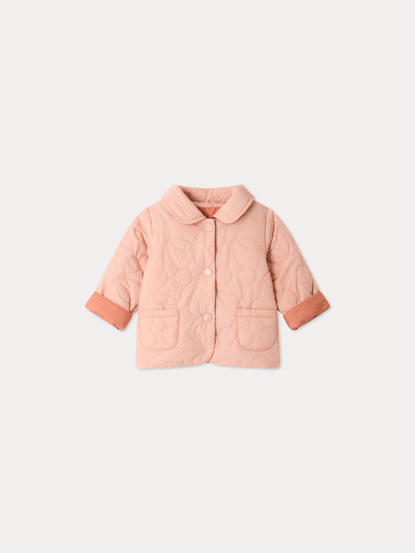 Juno baby reversible and quilted cherry jacket