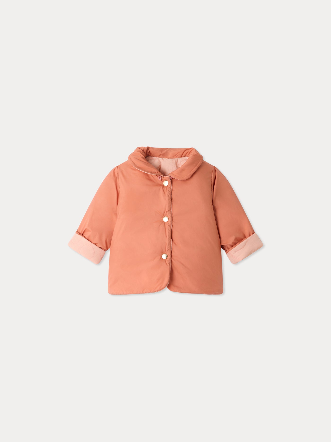 Juno baby reversible and quilted cherry jacket