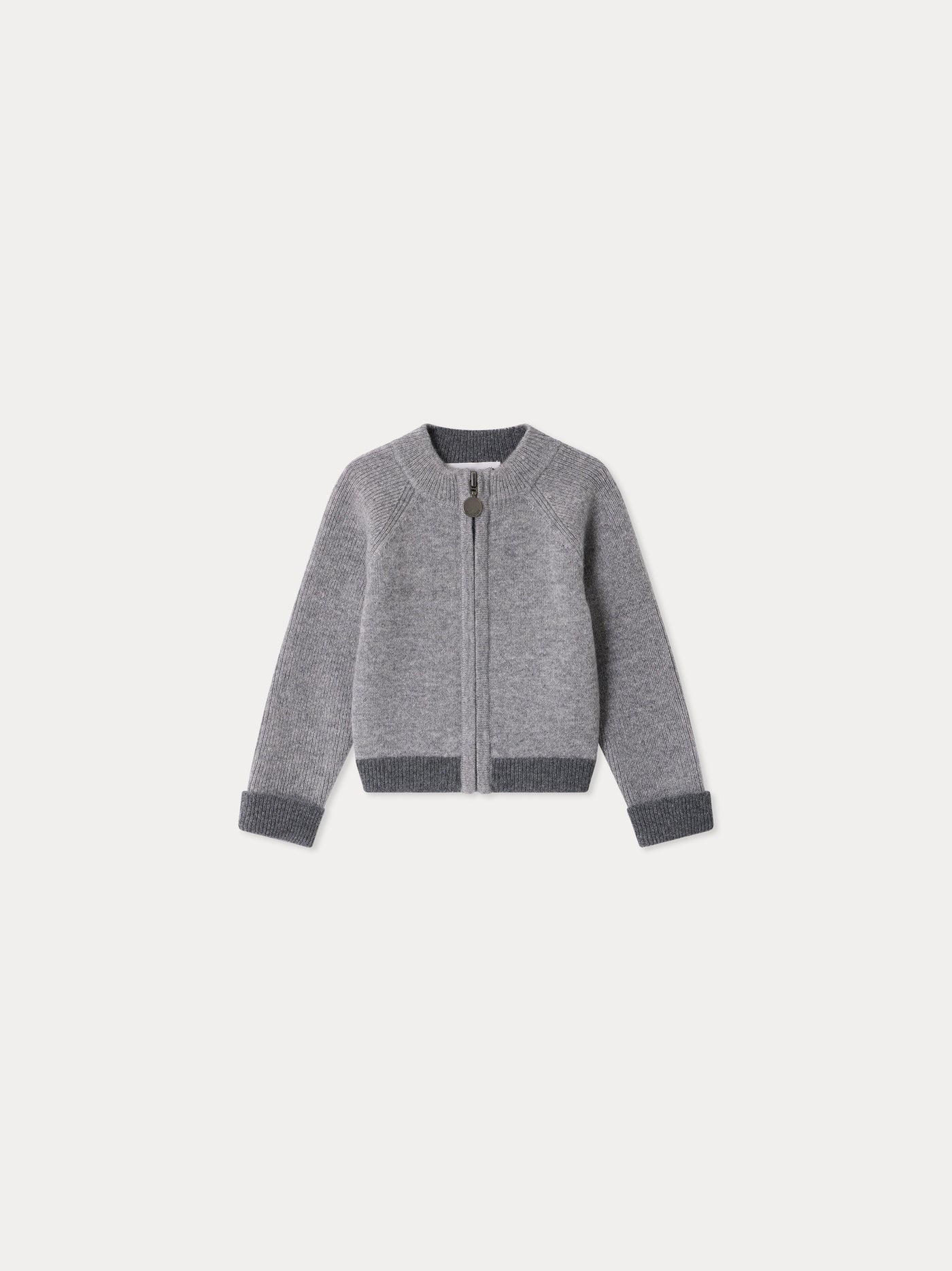 Thylio baby cardigan with stand collar in cashmere