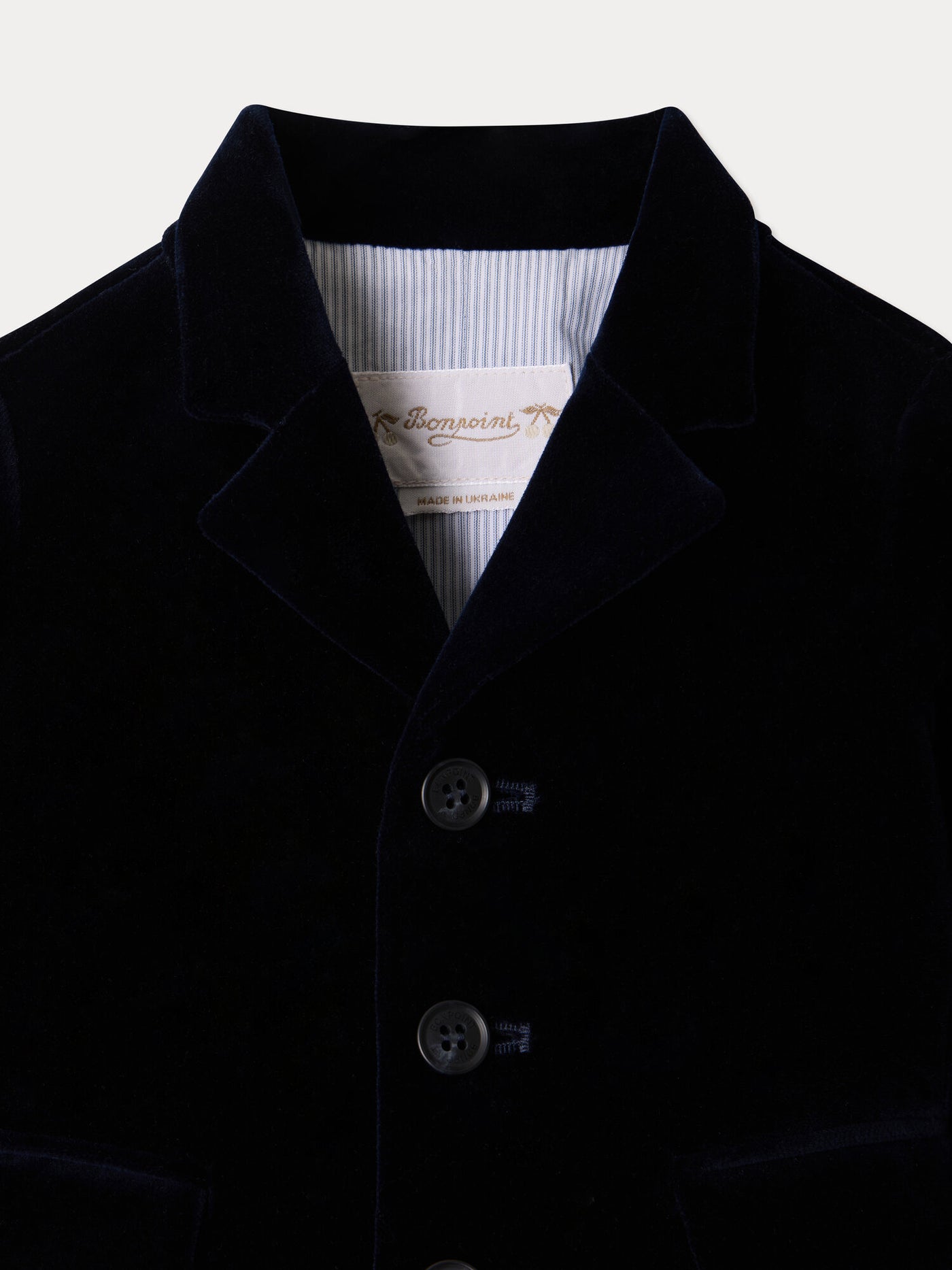 Leopold baby navy jacket in organic cotton