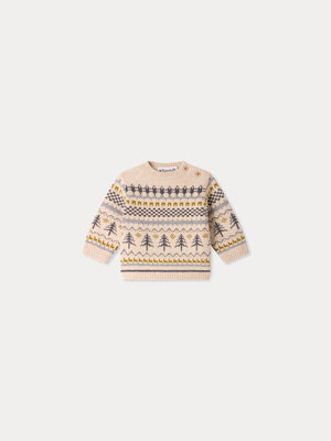 Dalmire baby jumper in fir-tree jacquard