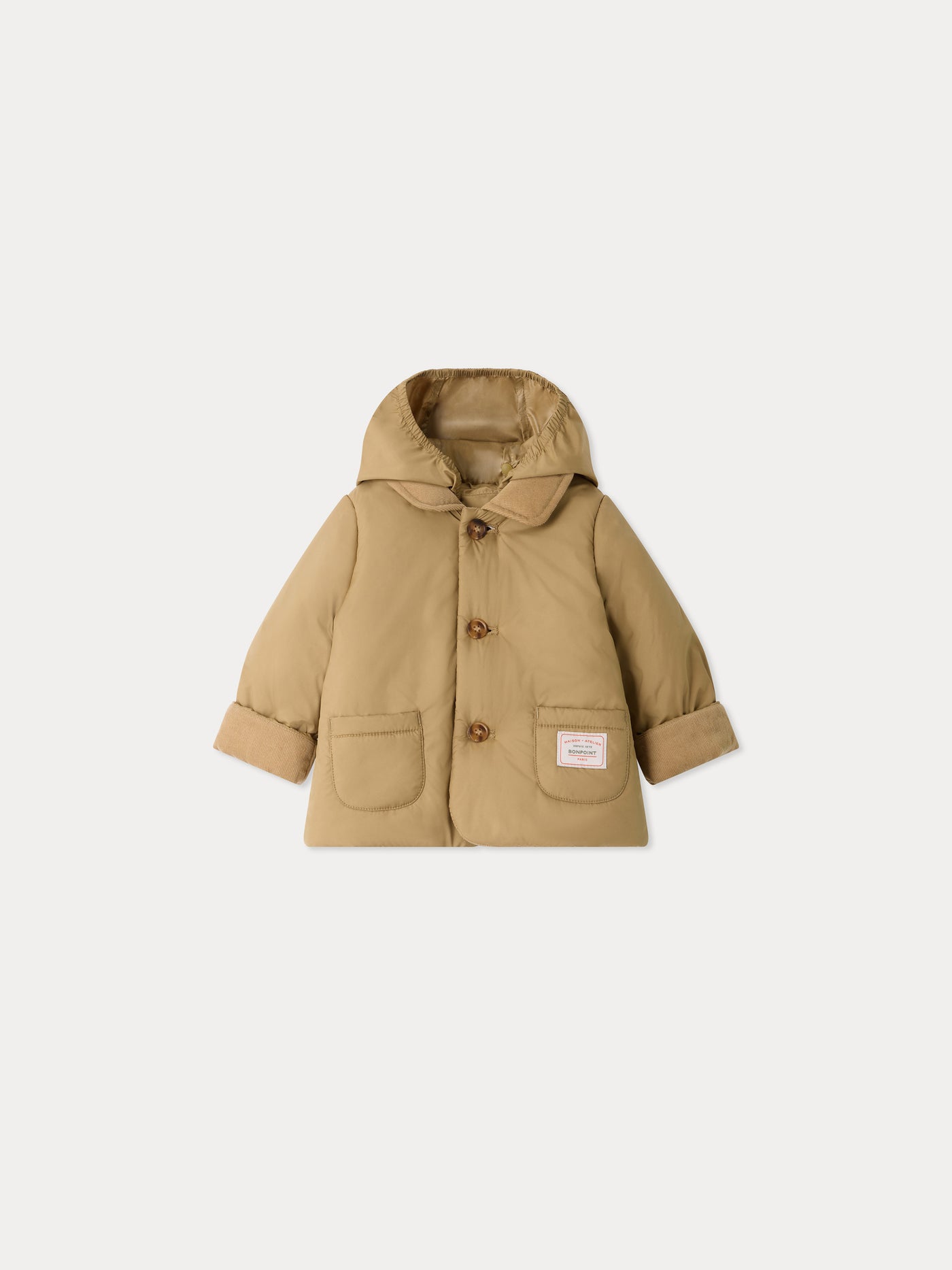 Joseph baby quilted jacket with velvet collar