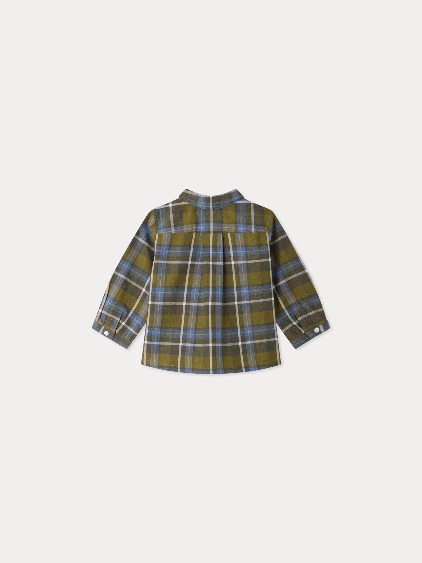 Migillo baby shirt checked with embroidered pocket