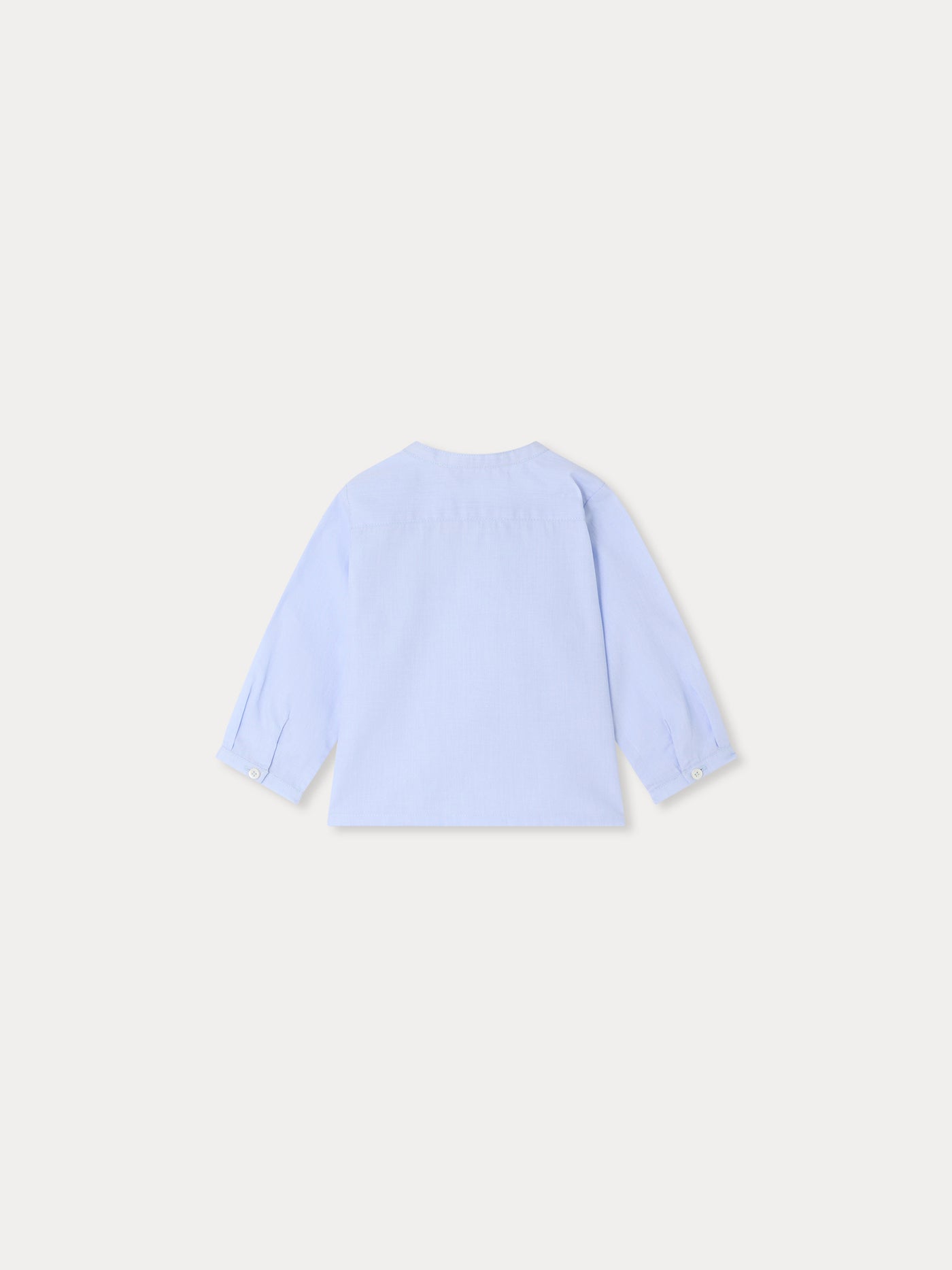 Matis baby shirt with hand-embroidered fir trees and hedgehogs