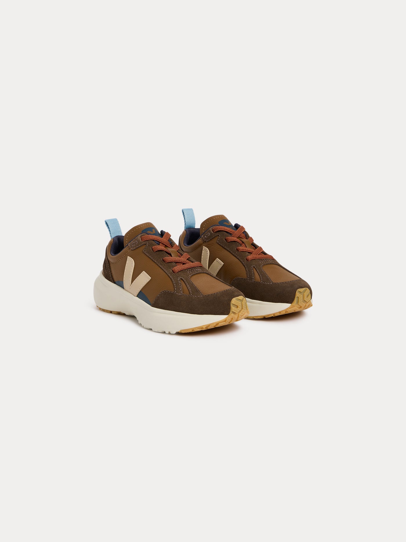 Bonpoint x Veja baby trainers Canary in hazelnut