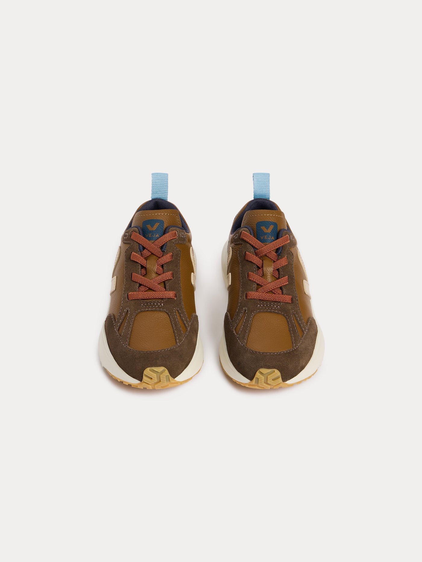 Bonpoint x Veja baby trainers Canary in hazelnut