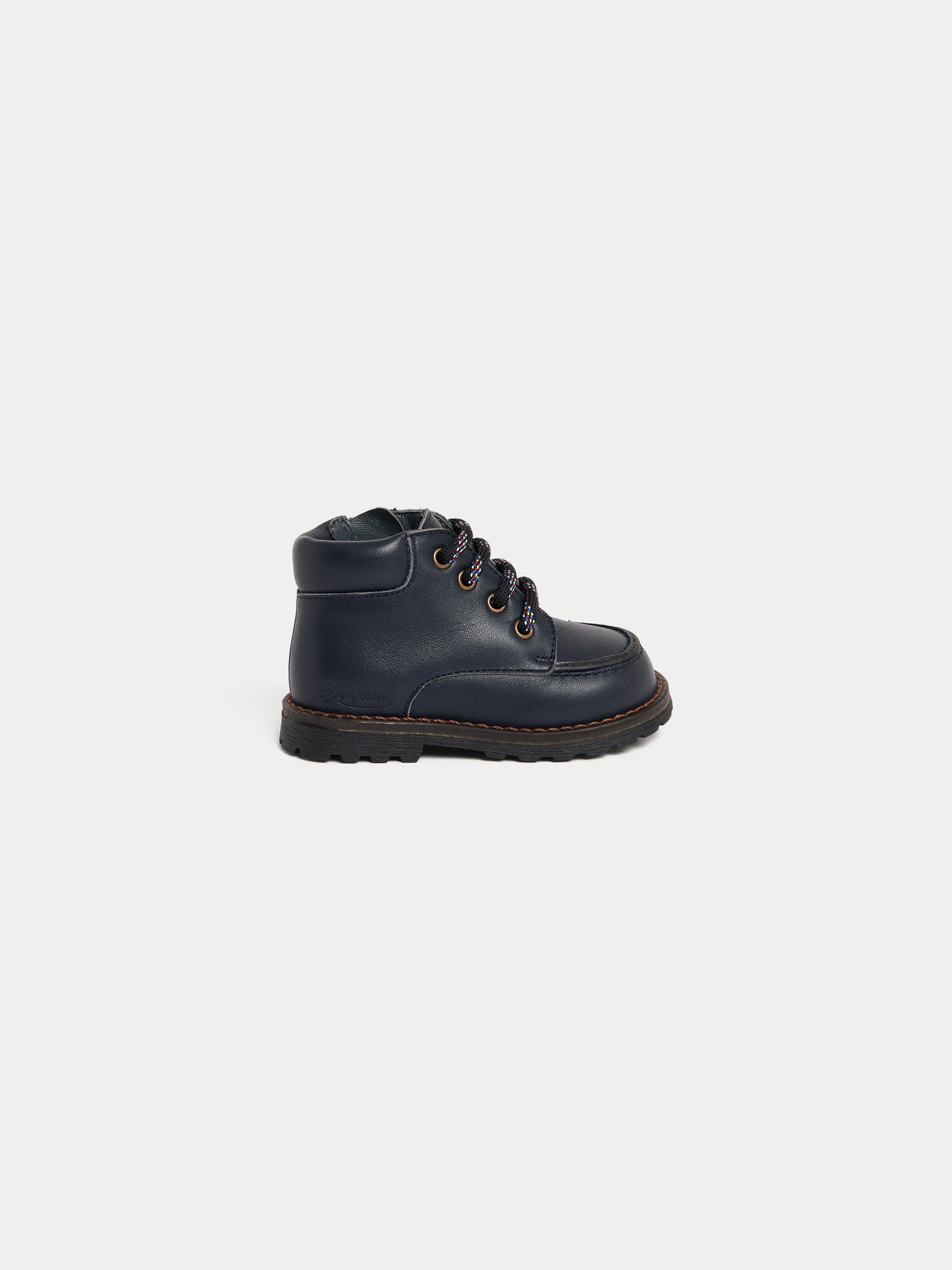 Massimo navy leather derby shoes