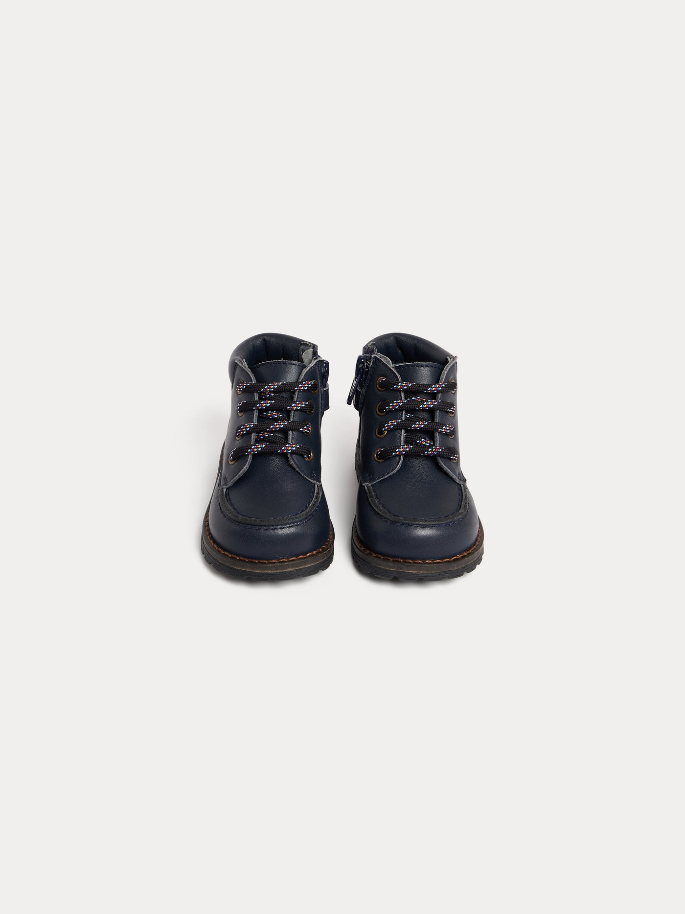 Massimo navy leather derby shoes