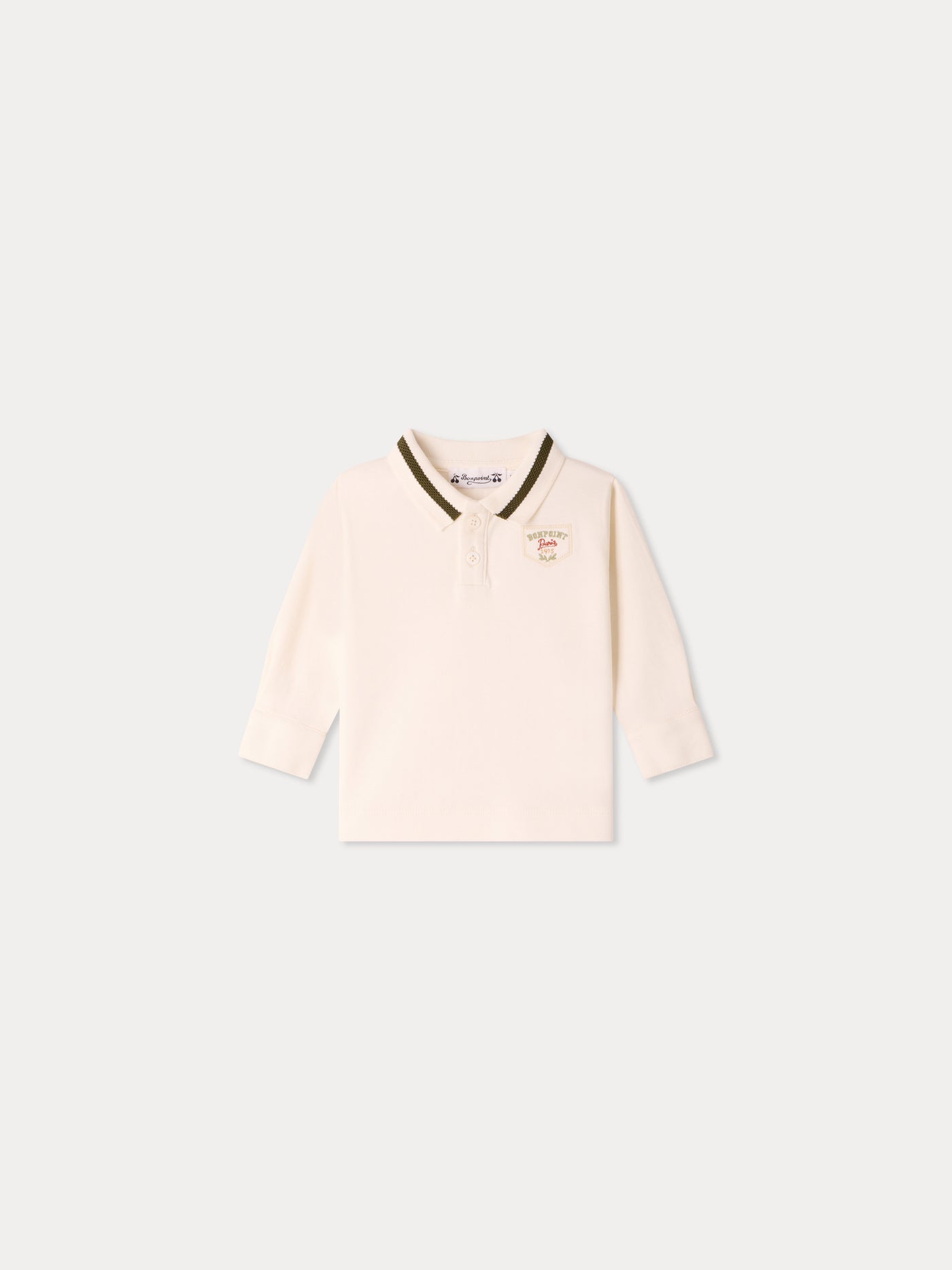 Mino baby polo shirt in jersey embroidered with coat of arms